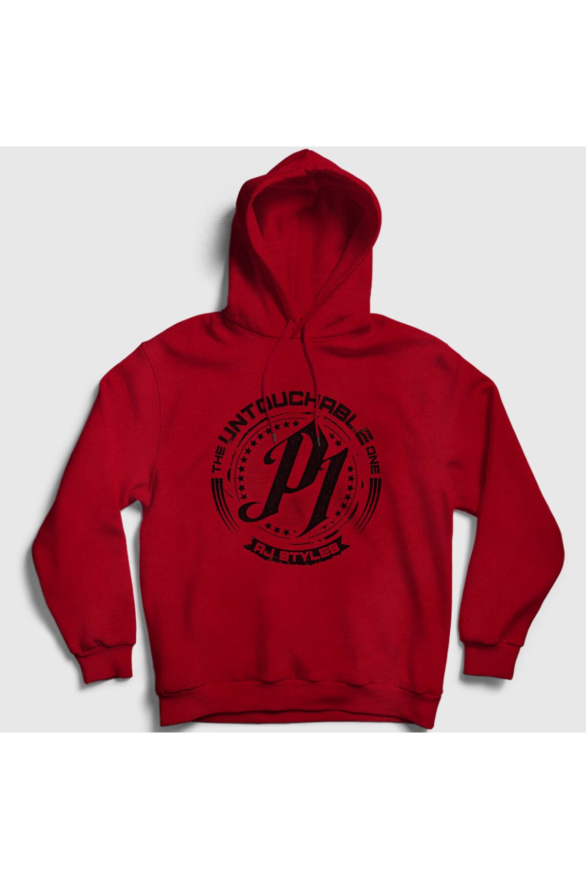Presmono Unisex Kırmızı The Untouchable One P1 Wwe Aj Styles Kapüşonlu Sweatshirt 545340tt