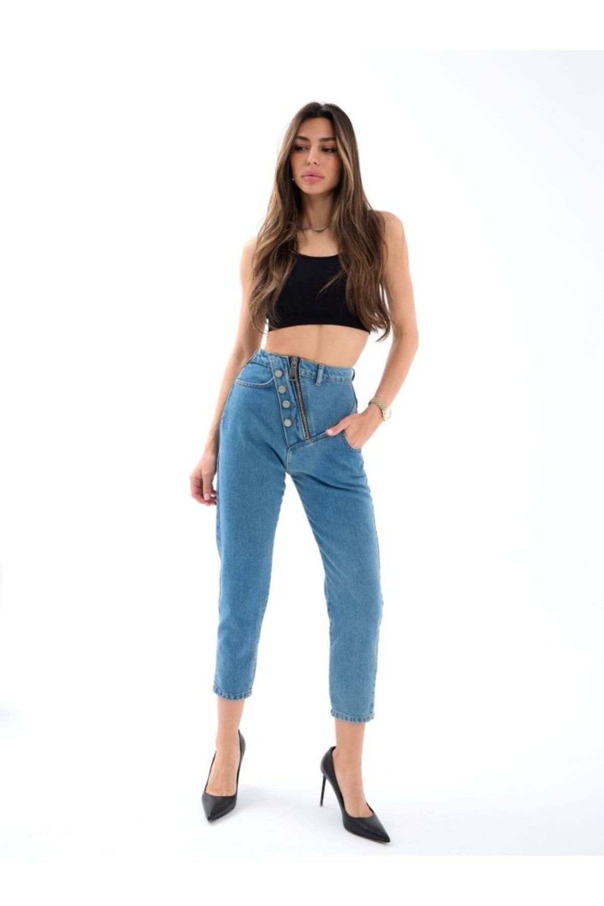 velmorafashion 6205 KOT PANTOLON-MAVİ