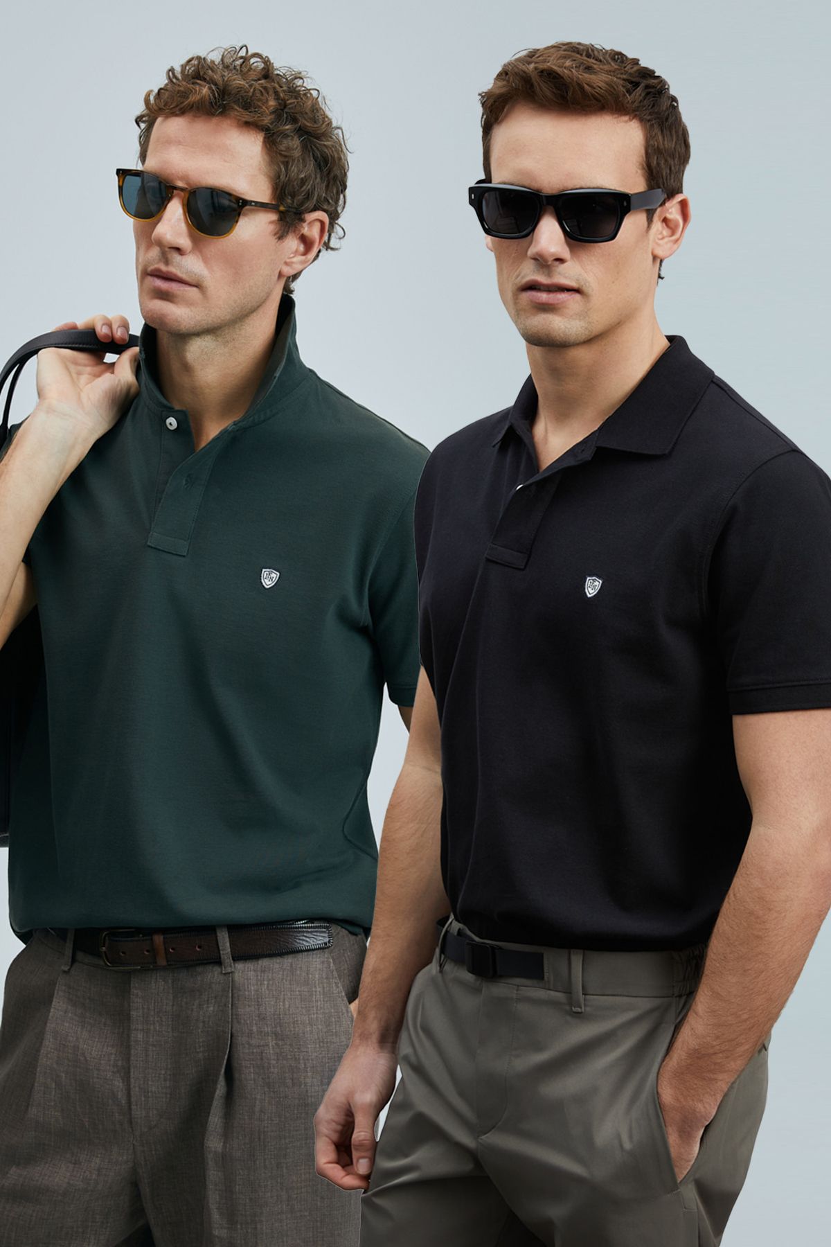 Lufian Logolu Pamuklu Comfort Fit Düğmeli Polo Yaka 2'li T Shirt Erkek T SHİRT 111040206S2