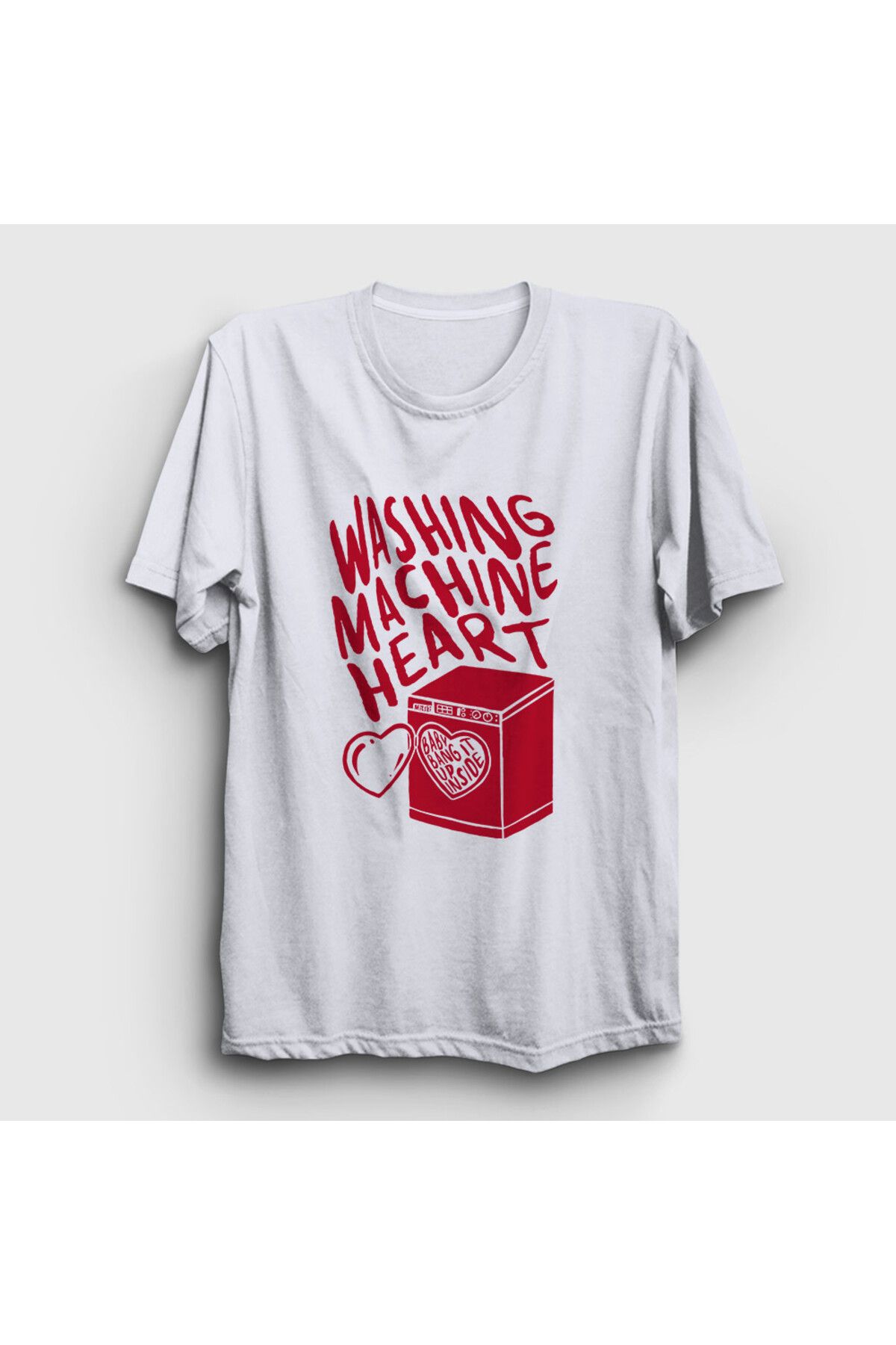 Presmono Unisex Beyaz Washing Machine Heart Mitski T-Shirt 545713tt