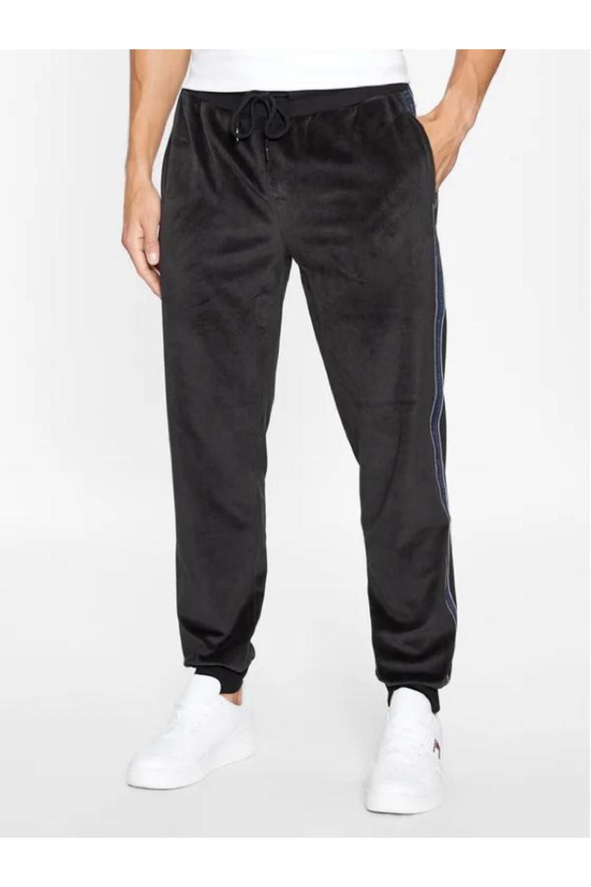 Tommy Hilfiger velvet slim striped men's sweatpants