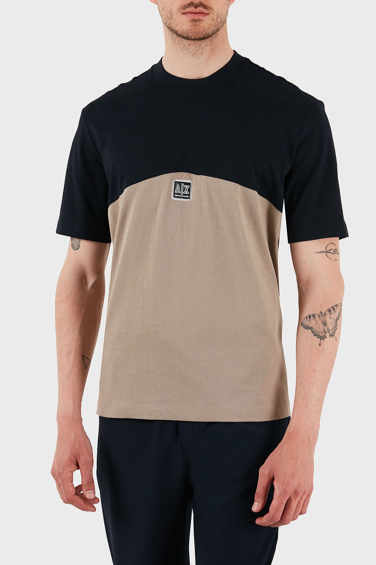 Armani Exchange Armani Exchage % 100 Pamuk Regular Fit Sıfır Yaka T Shirt Erkek T SHİRT XM000485 AF10362 MB039