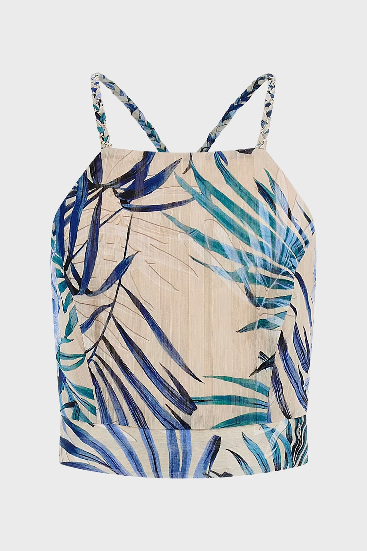 Guess-Sl Gaelle Flower Pattern Slim Fit Square Collar Hanging Top W5Gh74Wh9Z2 Top W5Gh74 Wh9Z2 P7Vm 5