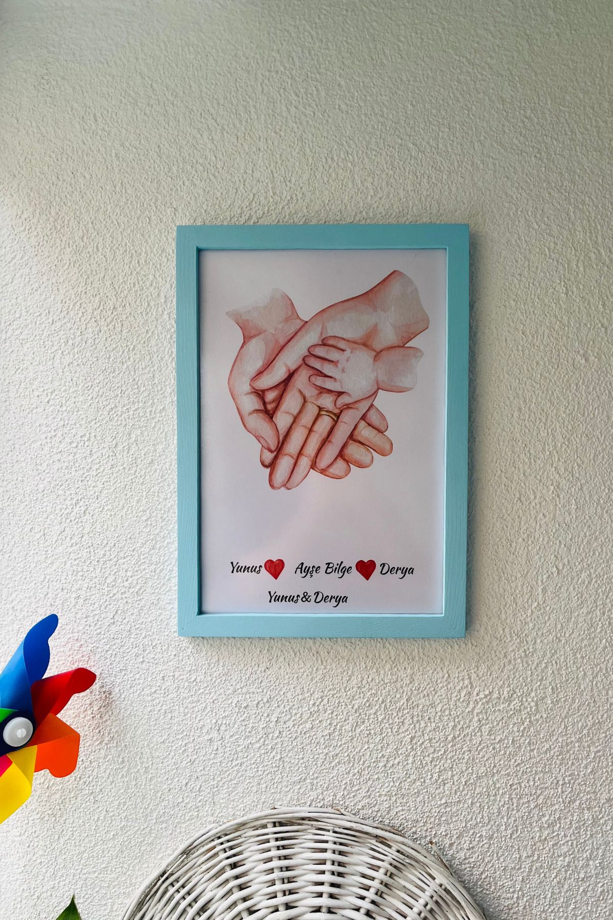baucollection Kişiselleştirebilir Aile Temalı Ahşap Tablo