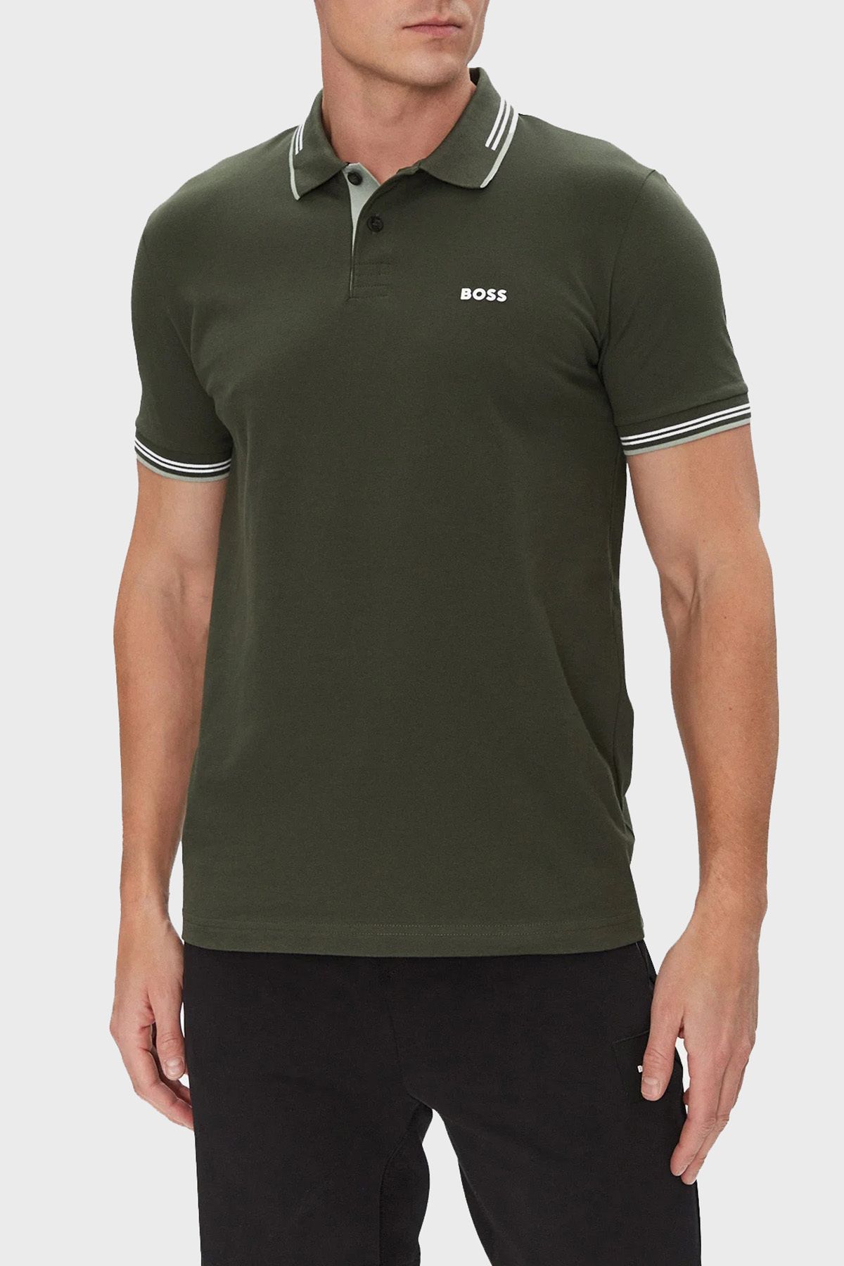 BOSS Pamuklu Slim Fit Düğmeli Polo Yaka T Shirt Erkek POLO YAKA T SHİRT 50506193 355