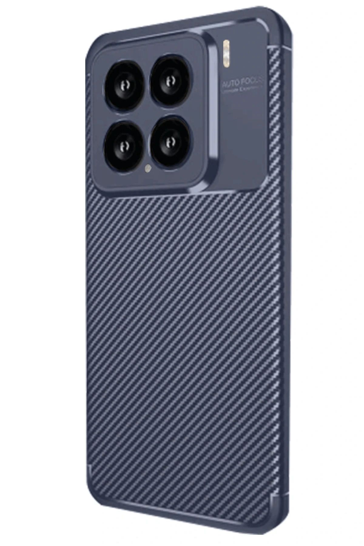 NewFace Xiaomi Mi 15 Kılıf Auto Focus Karbon Kapak - Lacivert GLSTD