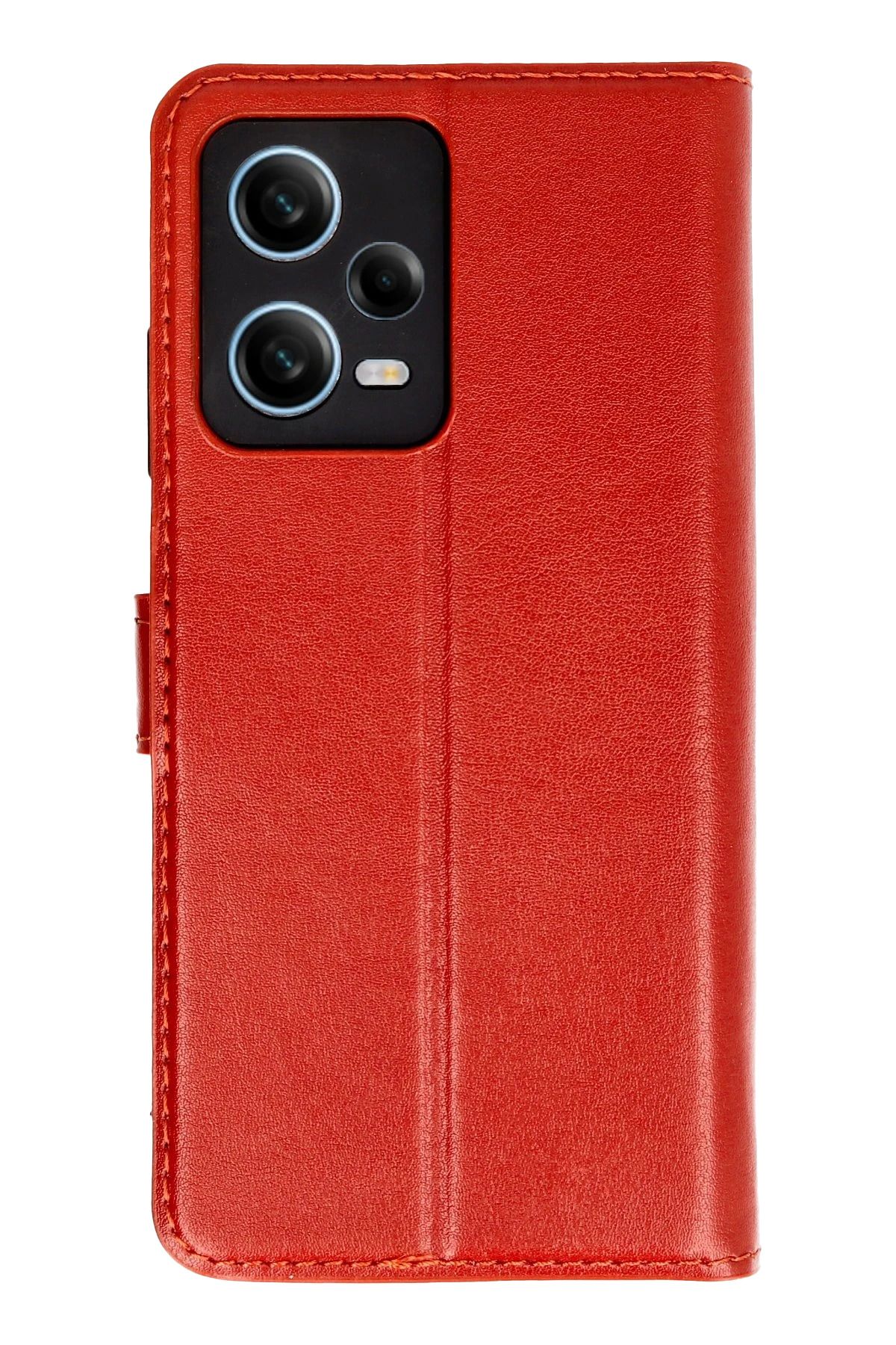 NewFace Xiaomi Redmi Note 12 Pro 5G Kılıf Trend S Plus Kapaklı Kılıf - Kırmızı MRAYD