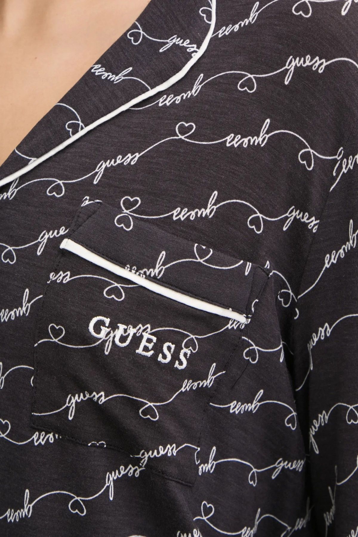 Guess-Sasha Patterned Regular Fit High Waist Loose Leg Modal Pajama Set O5Rx08Kcin2 Pajama Set 6