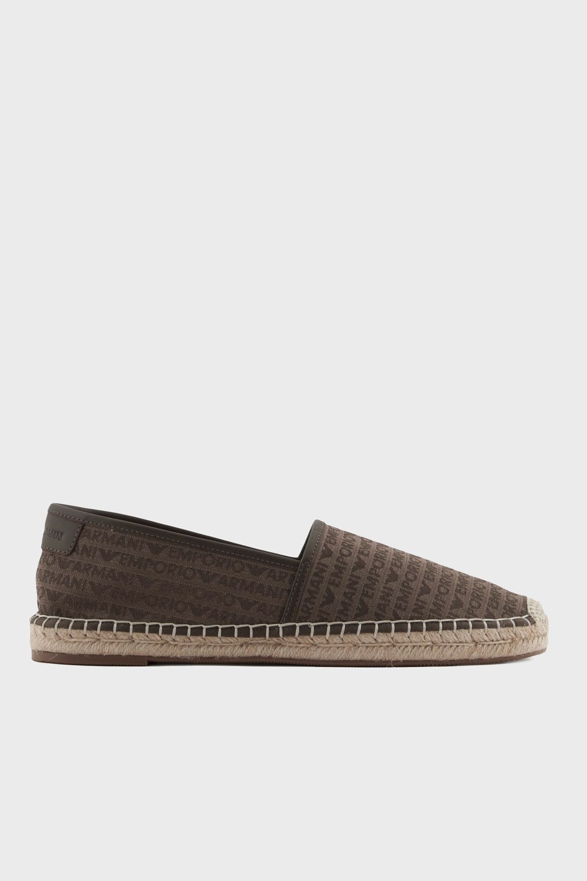 Emporio Armani Deri Tamamı Logolu Espadril Erkek AYAKKABI X4S030 XR338 U582