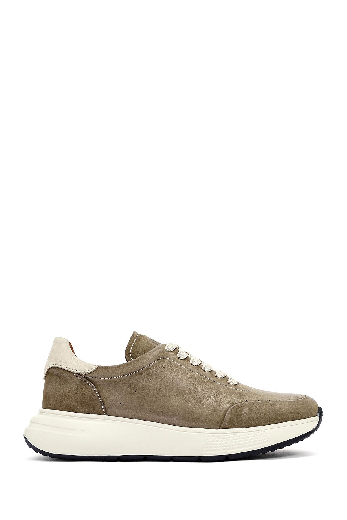 Derimod Erkek Yeşil Bağcıklı Kalın Tabanlı Nubuk Deri Sneaker 25SFD6505V3