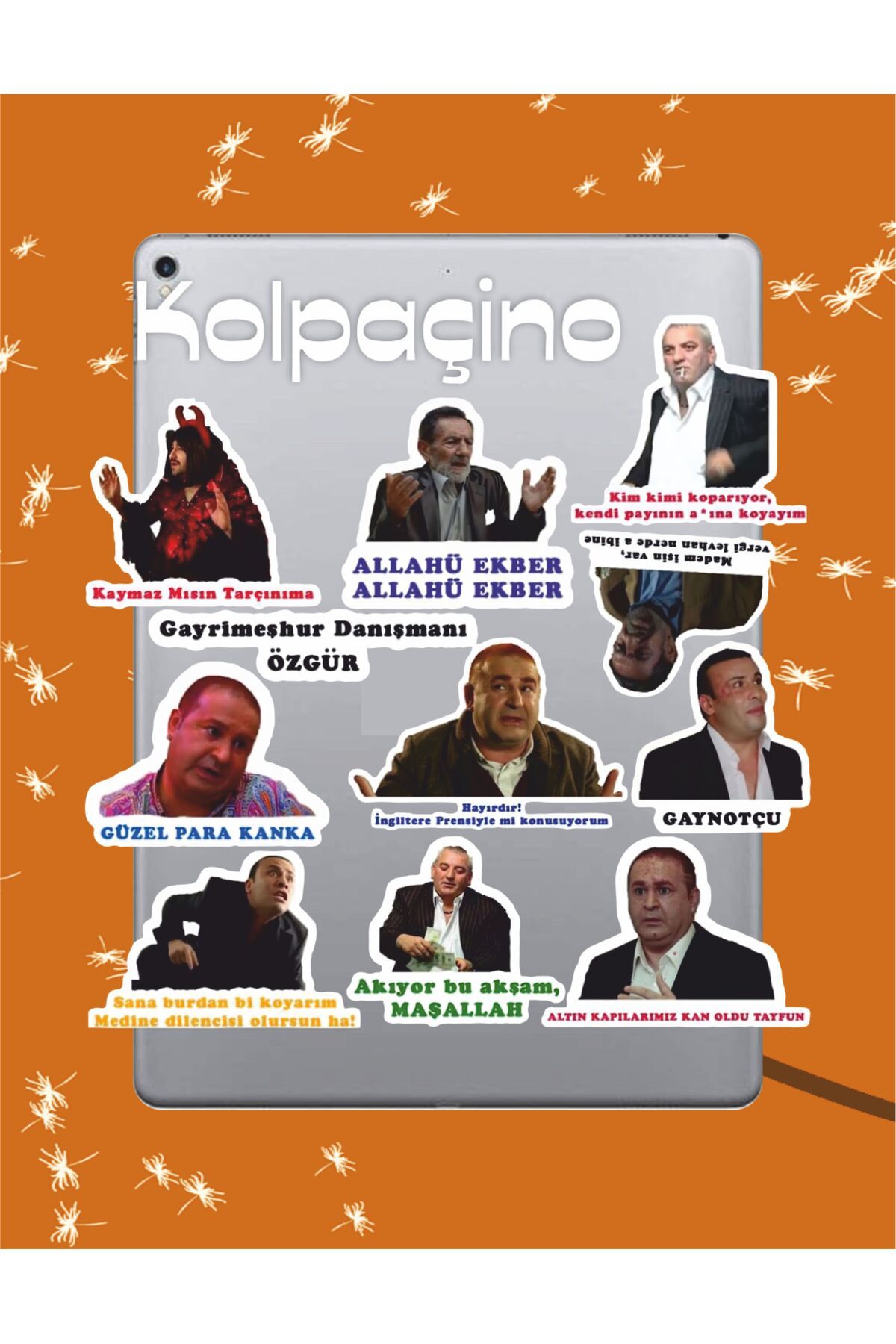 hediyenebak Kolpaçino Seri 2 Sticker Seti | Laptop Ajanda PC Tablet Telefon Defter Etiket Bullet Journal