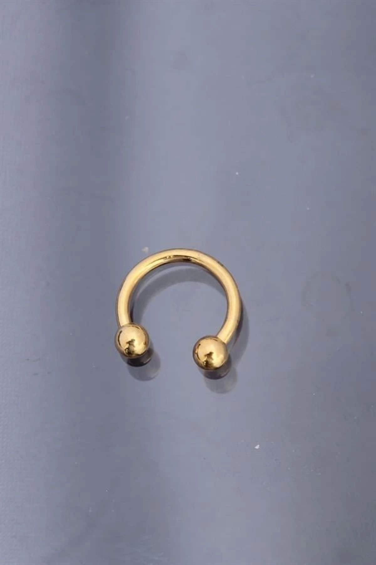 Merev Gold Renkli Yarım Halka 316L Cerrahi Çelik Piercing