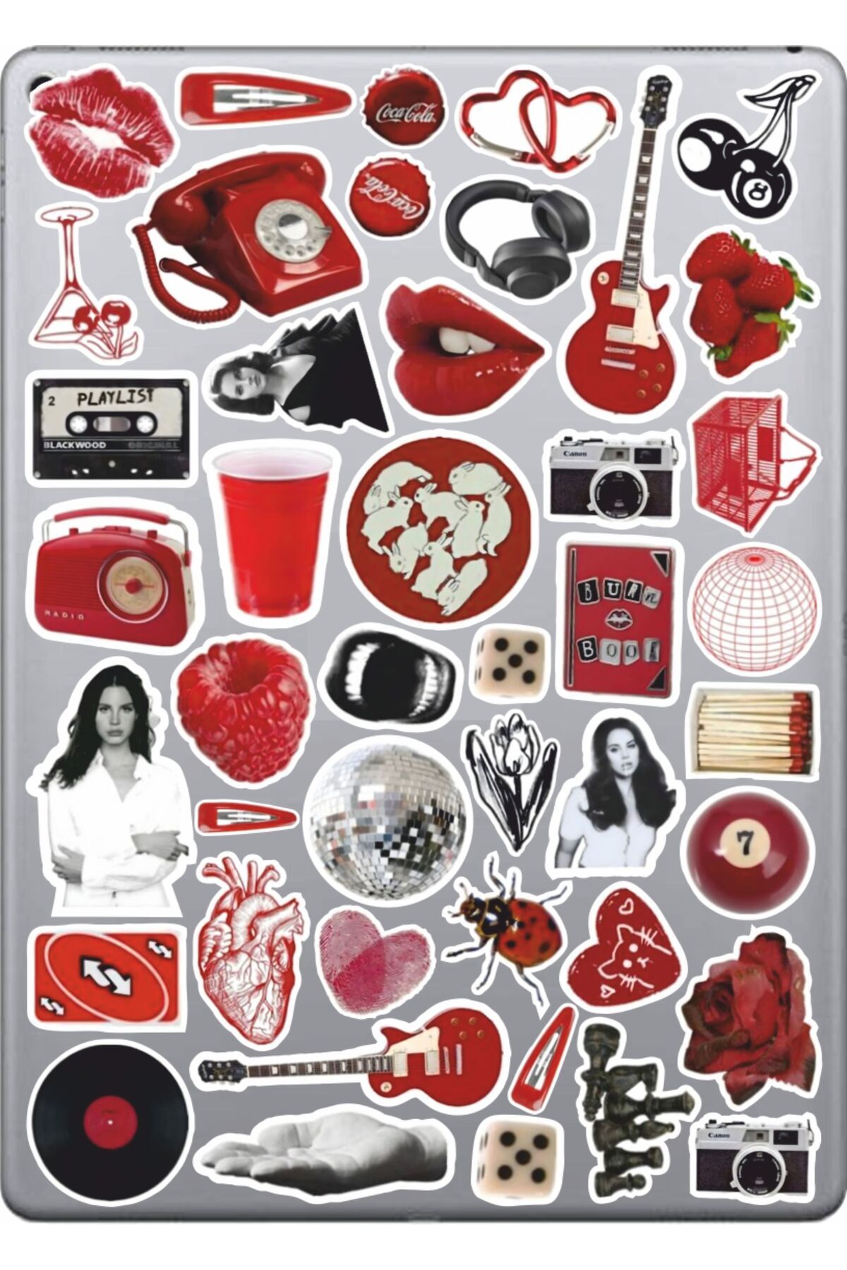hediyenebak Lana Del Rey Seri 3 Sticker Seti | Laptop Ajanda PC Tablet Telefon Defter Etiket Bullet Journal