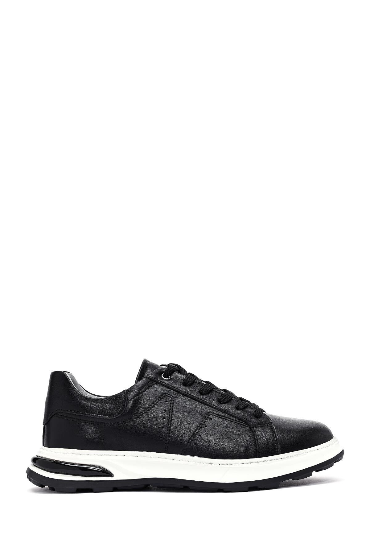 Derimod Erkek Siyah Bağcıklı Kalın Tabanlı Deri Sneaker 25SFD675018
