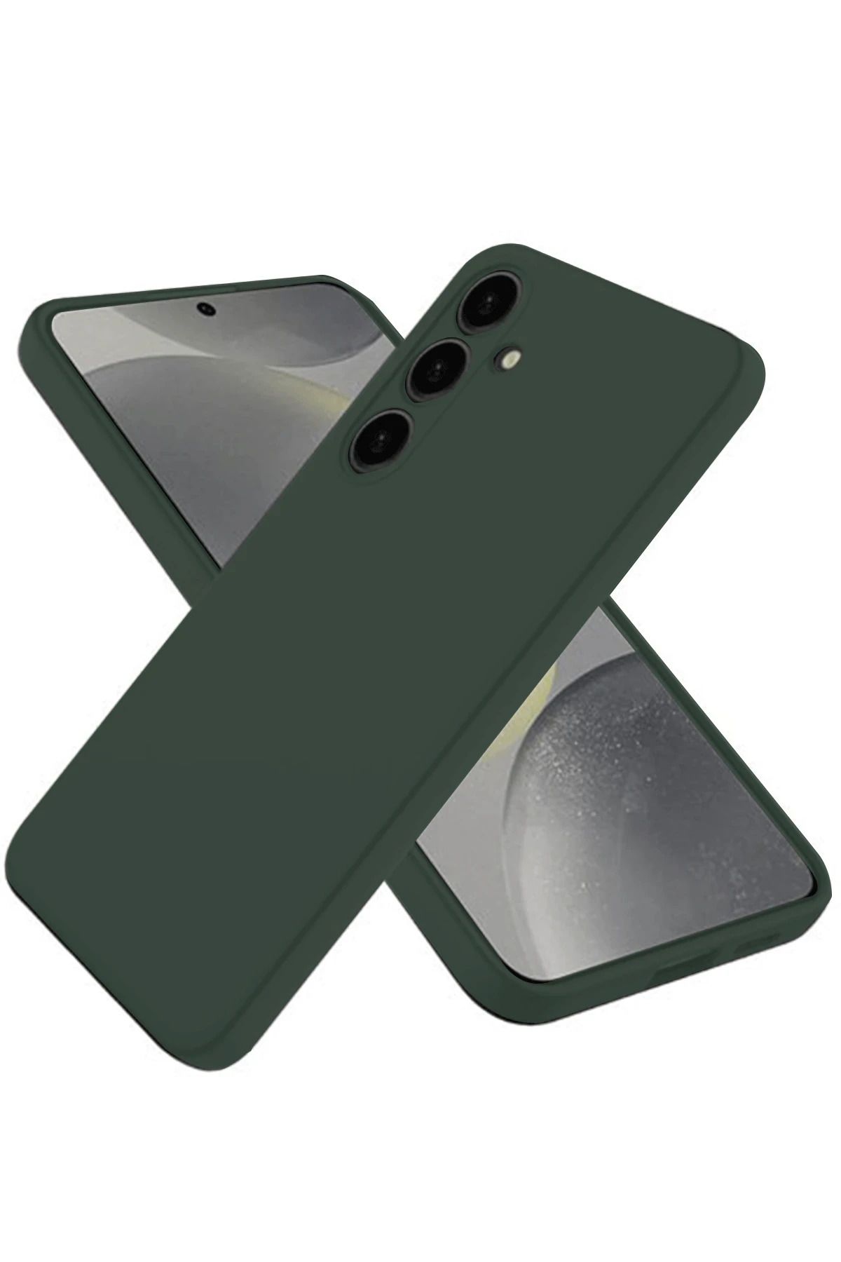 NewFace Samsung Galaxy A36 Kılıf First Silikon - Koyu Yeşil MRAYD
