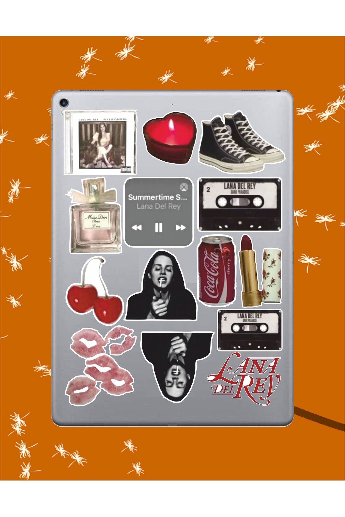 hediyenebak Lana Del Rey Seri 2 Sticker Seti | Laptop Ajanda PC Tablet Telefon Defter Etiket Bullet Journal