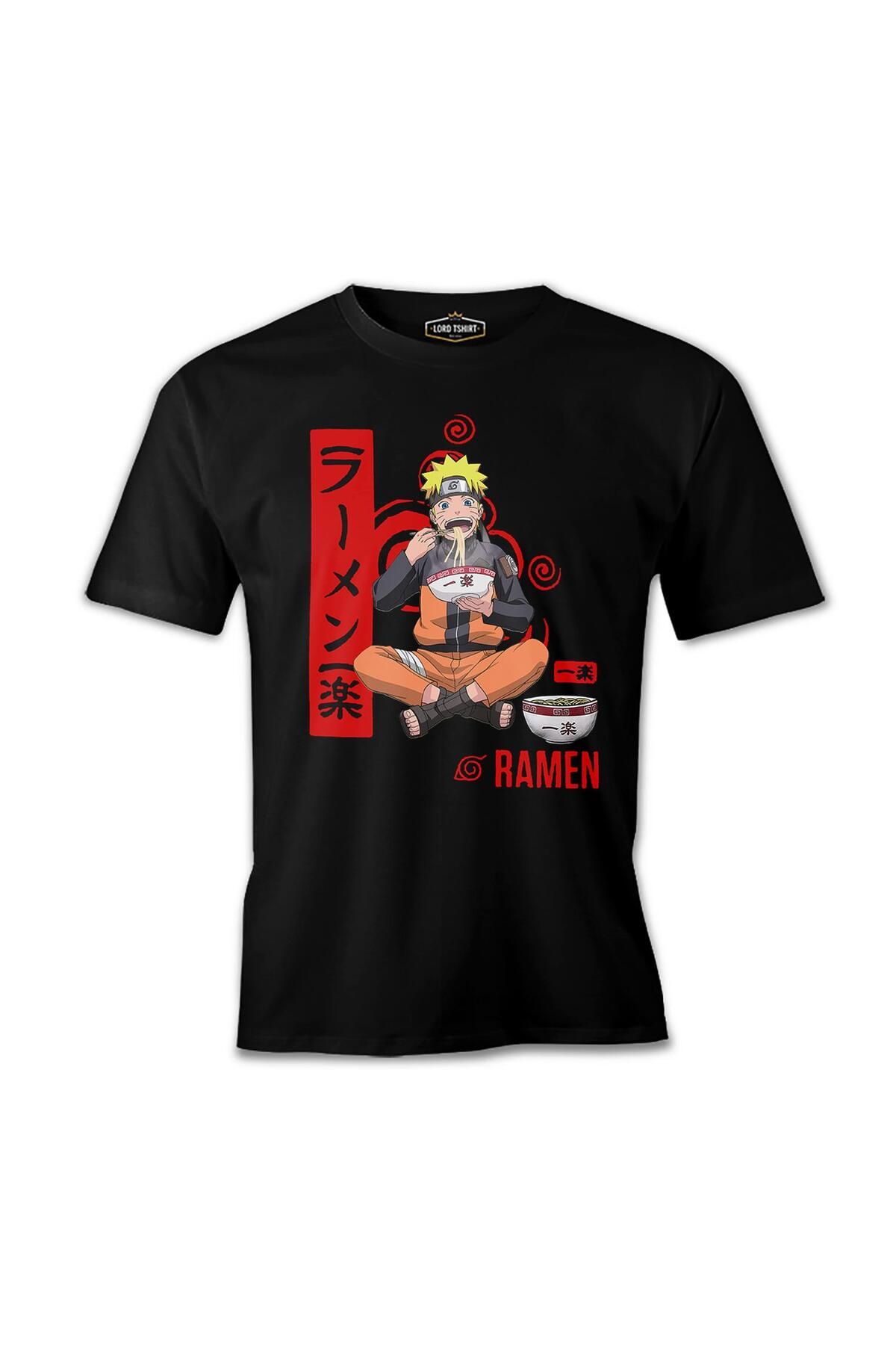 Lord T-Shirt Naruto - Ramen Siyah Erkek Tshirt