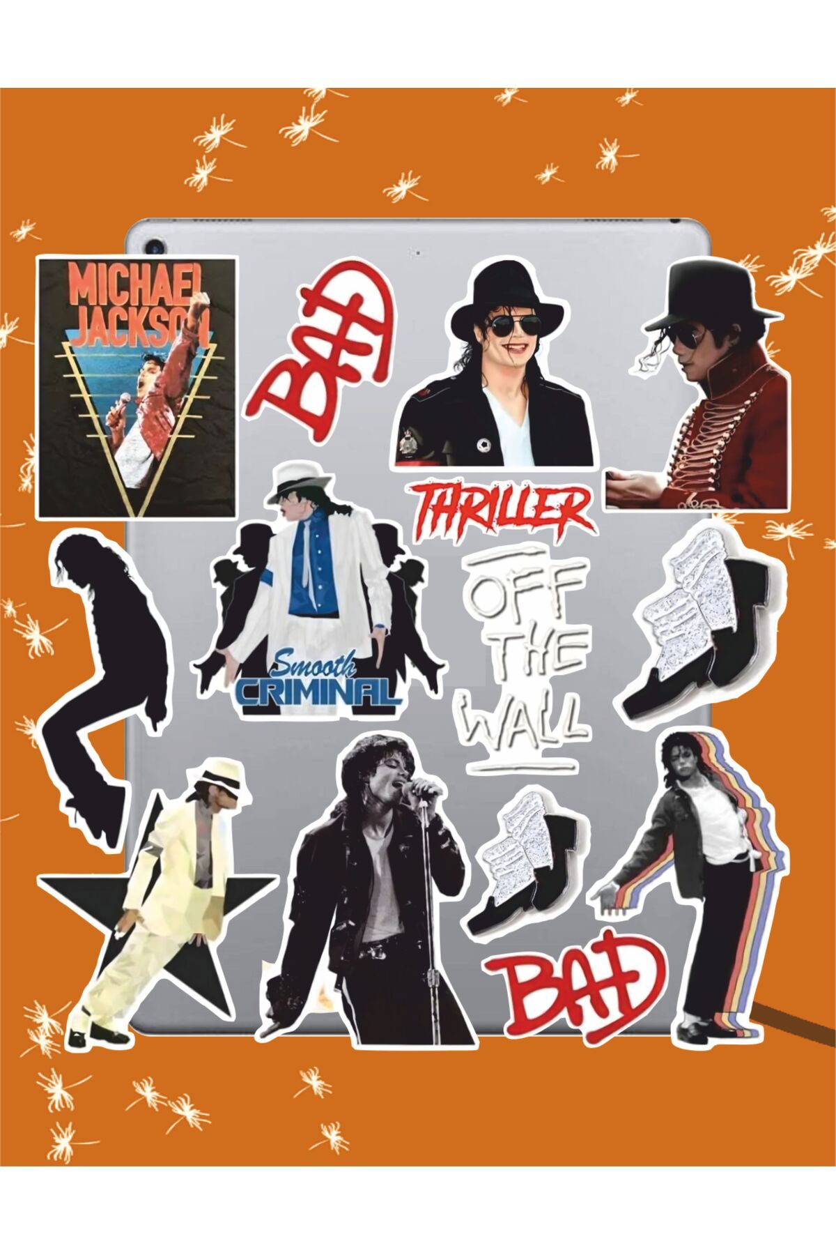 hediyenebak Micheal Jackson Sticker Seti | Laptop Ajanda PC Tablet Telefon Defter Etiket Bullet Journal