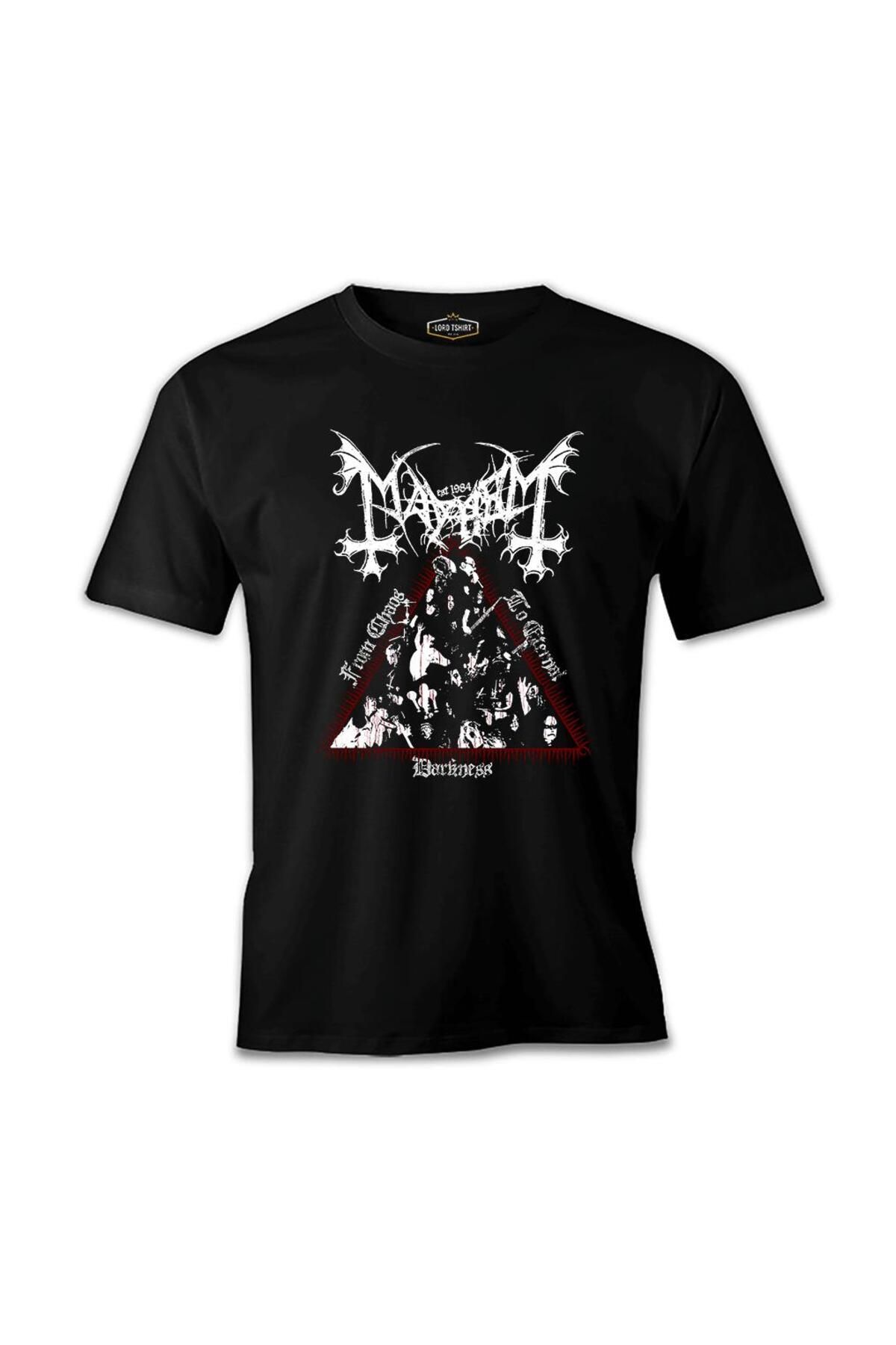 Lord T-Shirt Mayhem - From Chaos to Eternal Darkness Siyah Erkek Tshirt