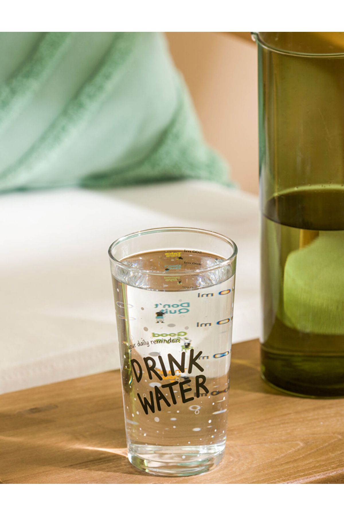 LC Waikiki LCW HOME Karişik Baskılı Cam Su Bardağı 500 ml