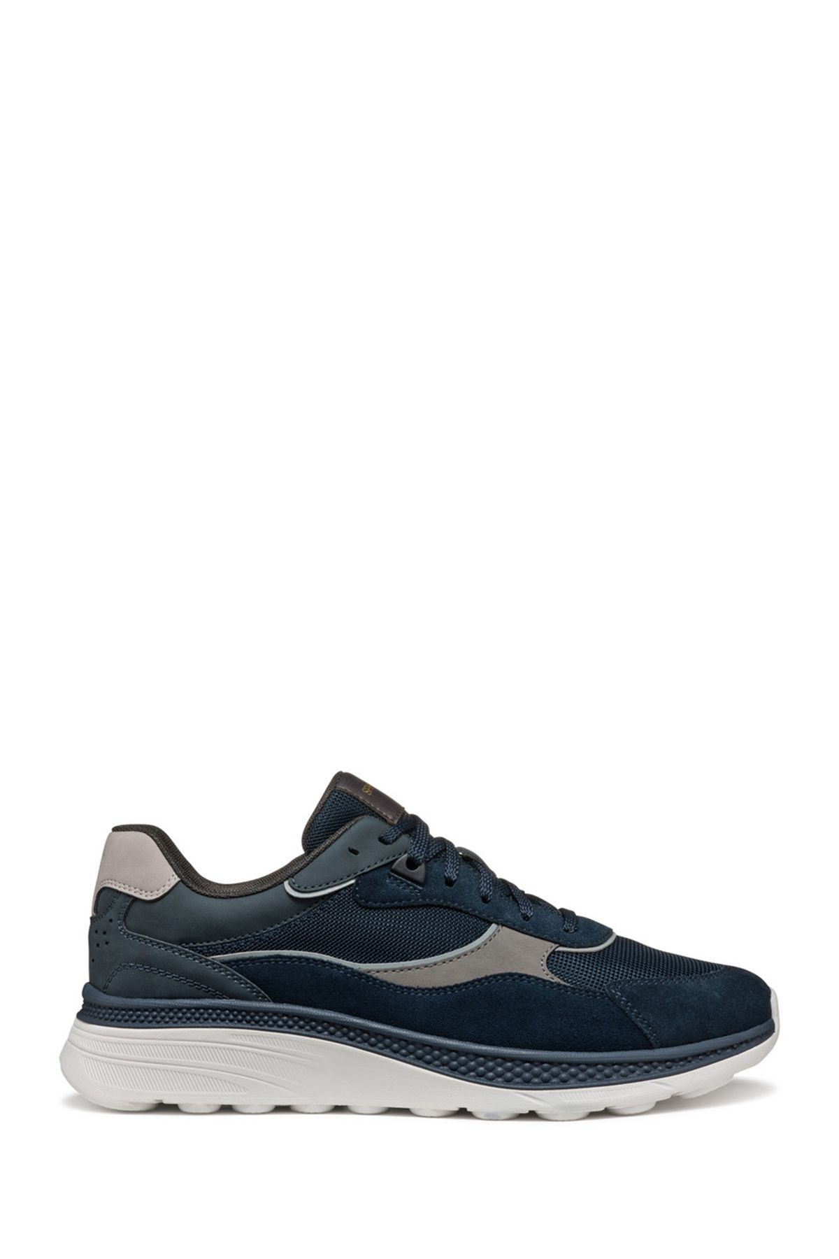 Geox Erkek Lacivert U Spherica Actif X1 A - Mes + Su Bağcıklı Süet Sneaker U55HUA01422C4002