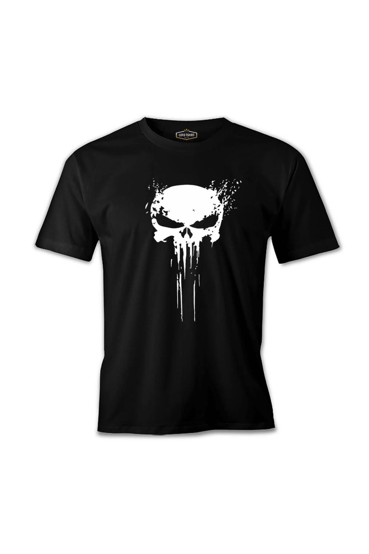 Lord T-Shirt Punisher Skull Invisible Siyah Erkek Tshirt