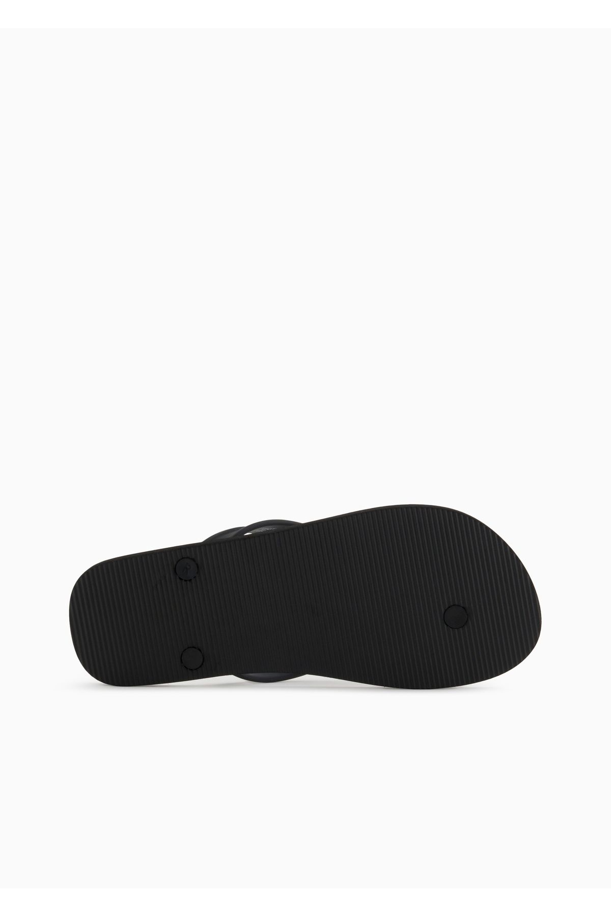 Armani Exchange-Unısex Flip Flops cu talpă plată și confortabilă cu logo-ul mărcii texturat negru și alb XUQ002 XV676-N814 6