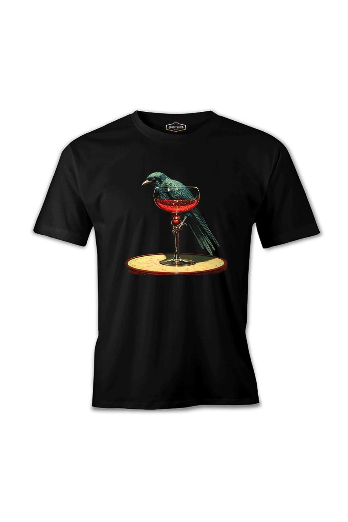 Lord T-Shirt Kan ve Karga Siyah Erkek Tshirt