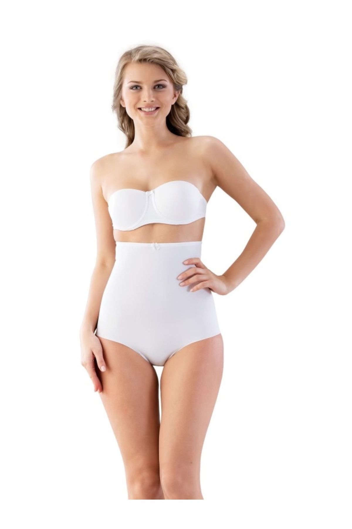 kapsulavm BEYAZ MI Emay 2813 Yüksek Bel Slip Lazer Korse