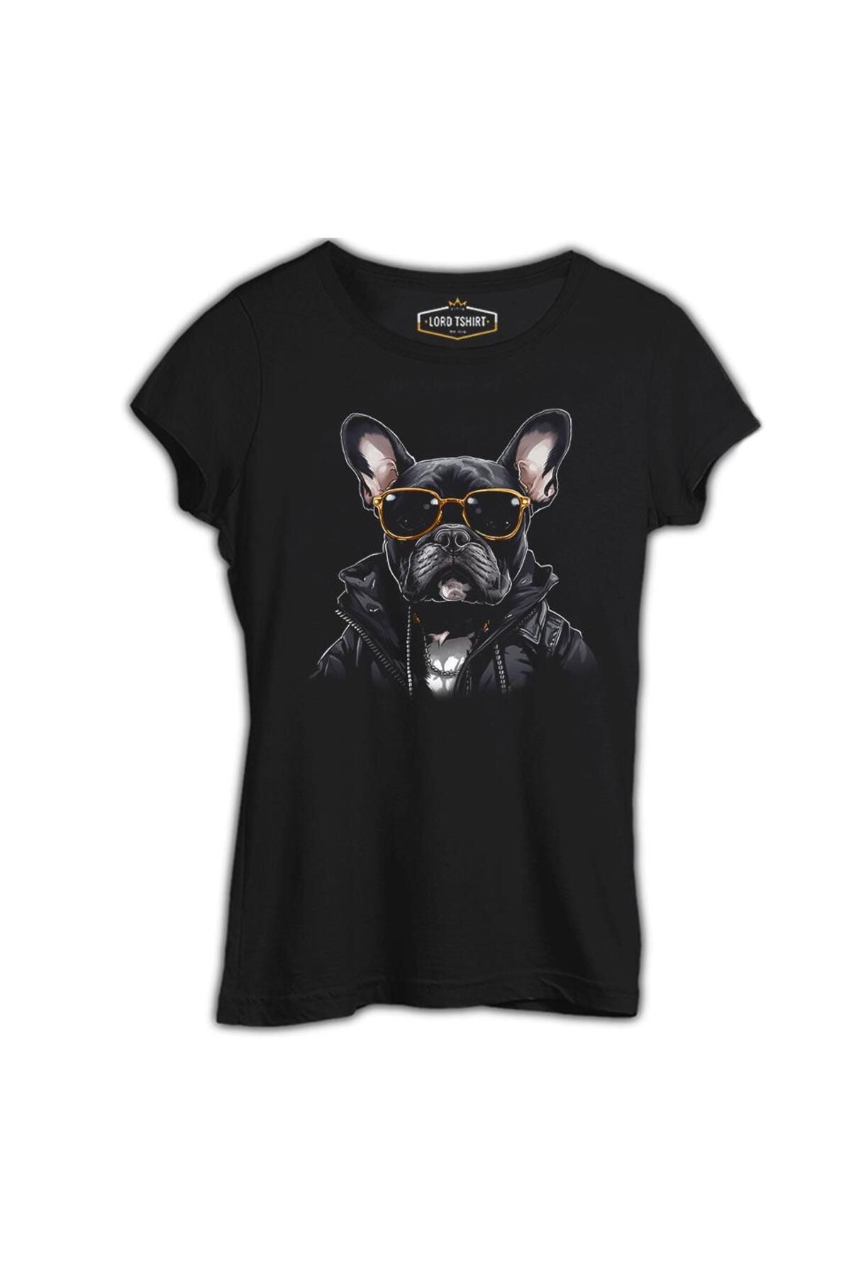Lord T-Shirt Cool French Bulldog Siyah Tshirt