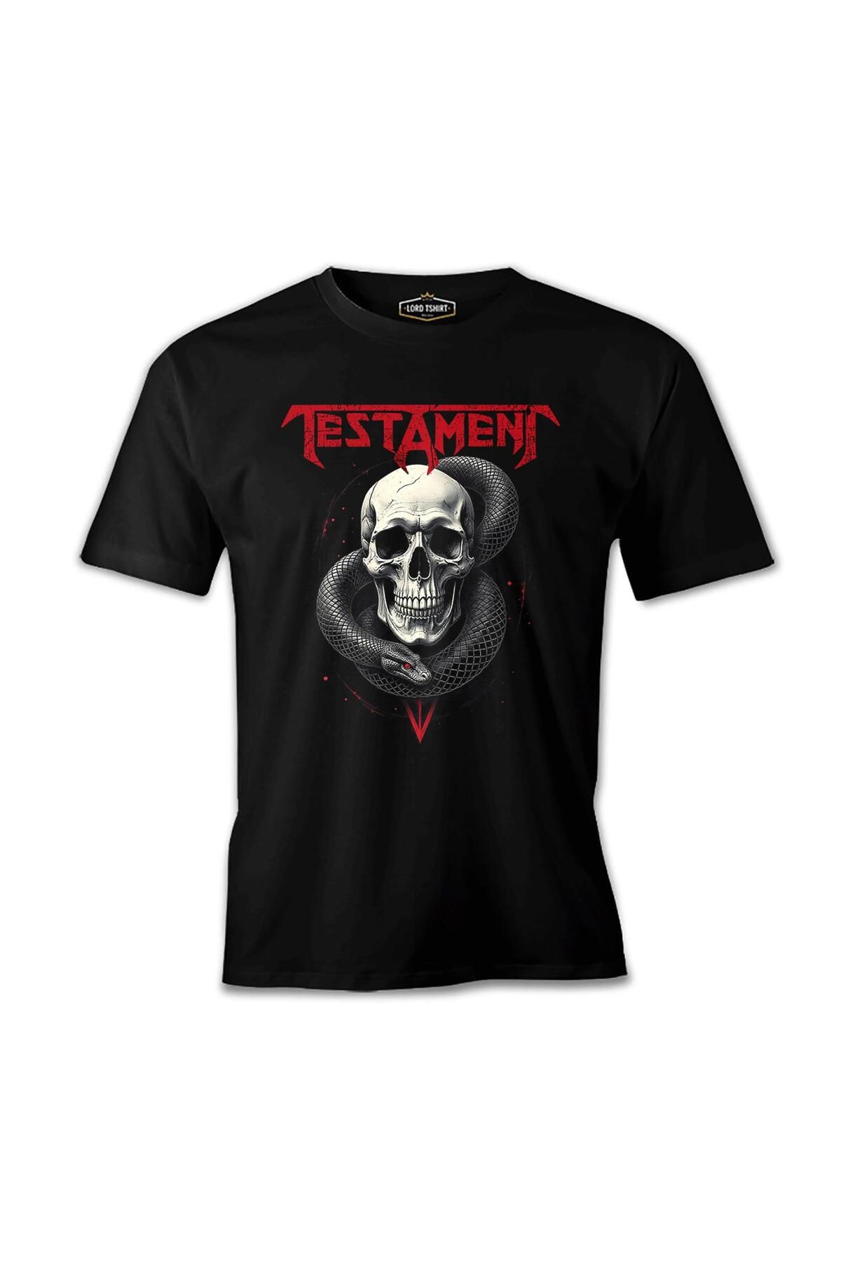 Lord T-Shirt Testament - Kurukafa Yılan Siyah Erkek Tshirt