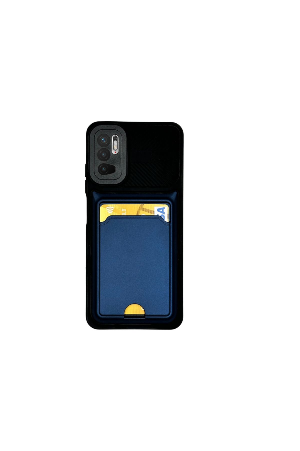 evimdeyokyok Xiaomi Redmi Note 10 5g Kartlıklı Silikon Kılıf Lacivert TdrTR