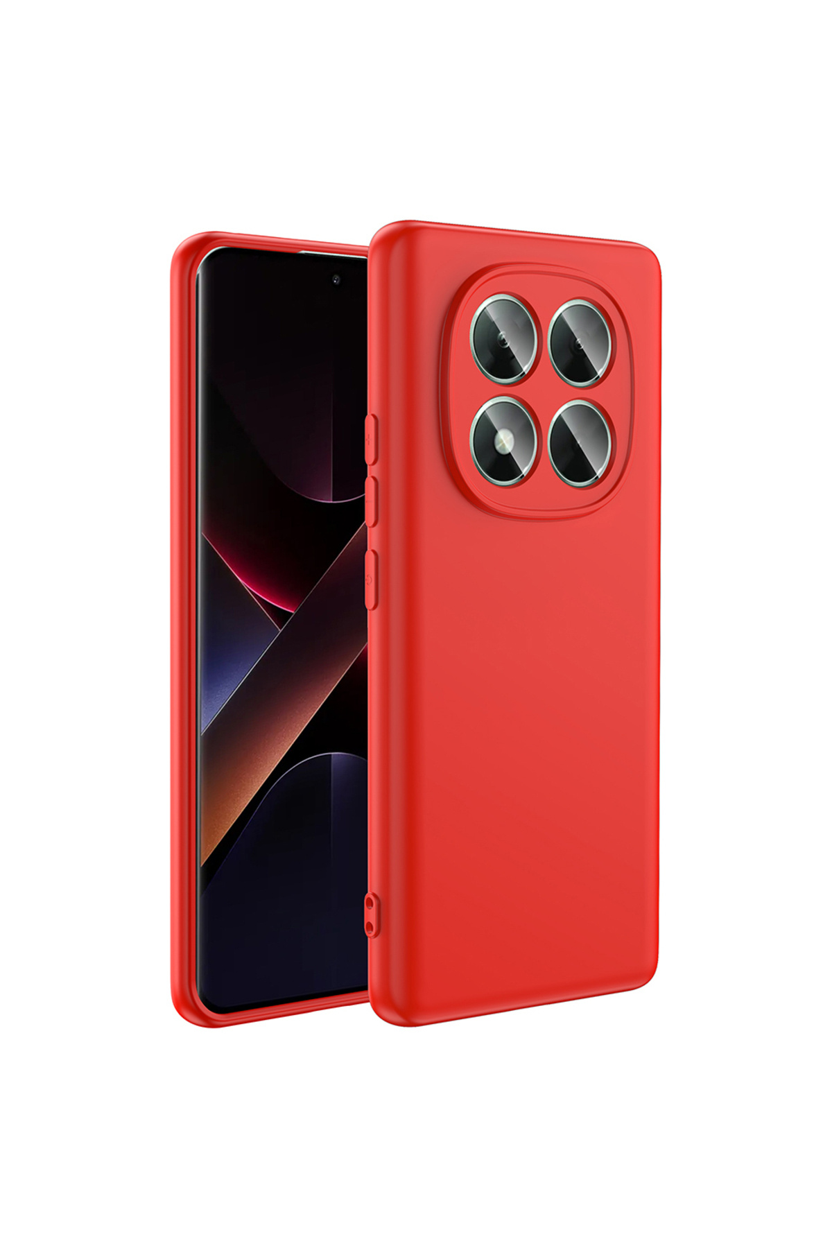 Poco X7 Kılıf KTH Mara Lansman Kapak - Kırmızı