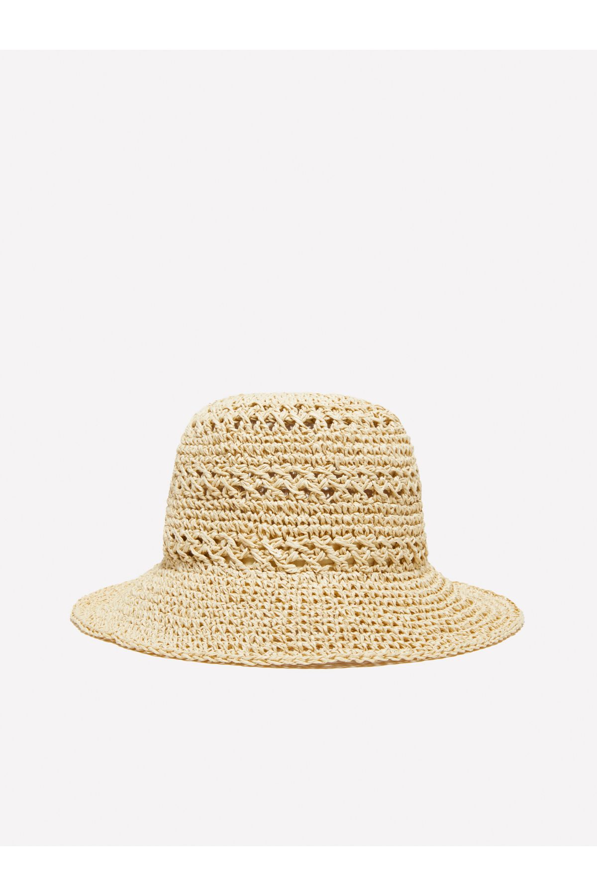 Sisley Kadın Altın Sarısı Kroşe Efektli Bucket Şapka