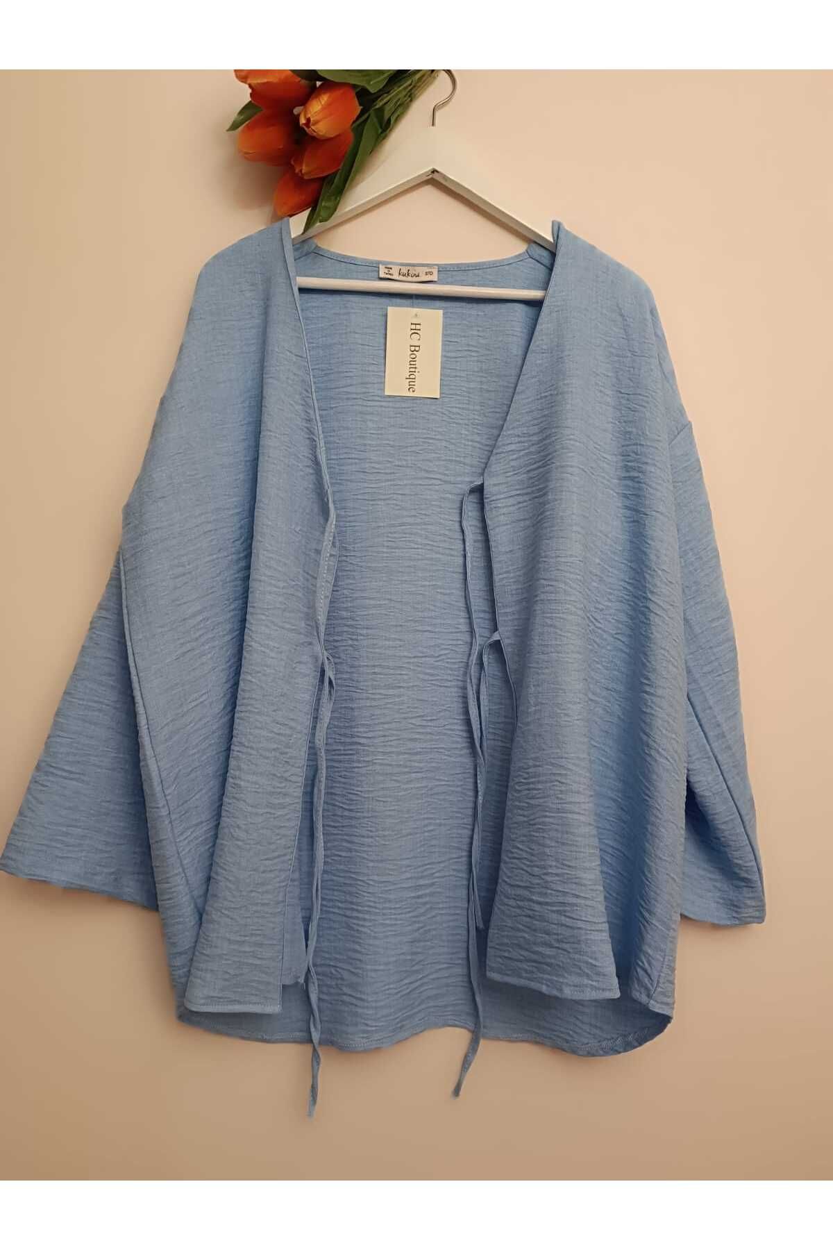 HC Boutique Kolay Ütü Sofia Keten Kimono
