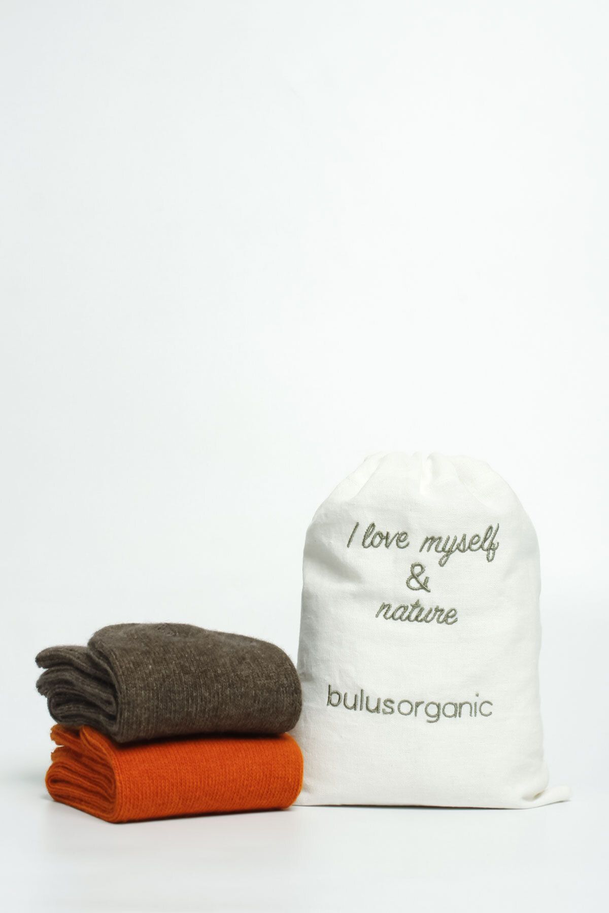 Buluş Organic Set De 2 Șosete Pentru Femei, Maro Și Portocaliu, Din Lână De Oaie Organică Femeie - 36 - 40