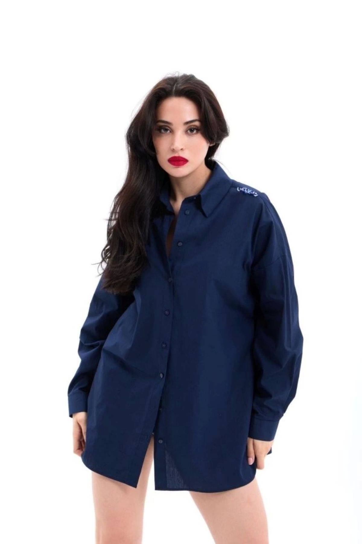 Butik 7434 GÖMLEK-LACİVERT