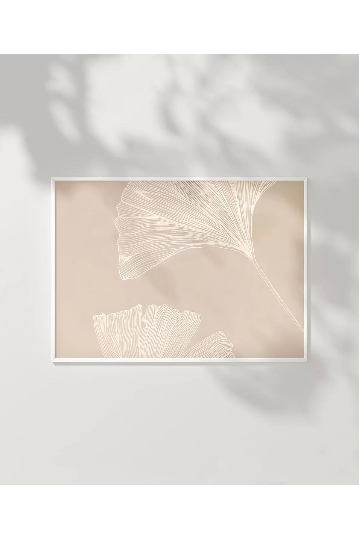 VOGLOO Çerçevesiz Poster Ginkgo Yaprağı Minimalist
