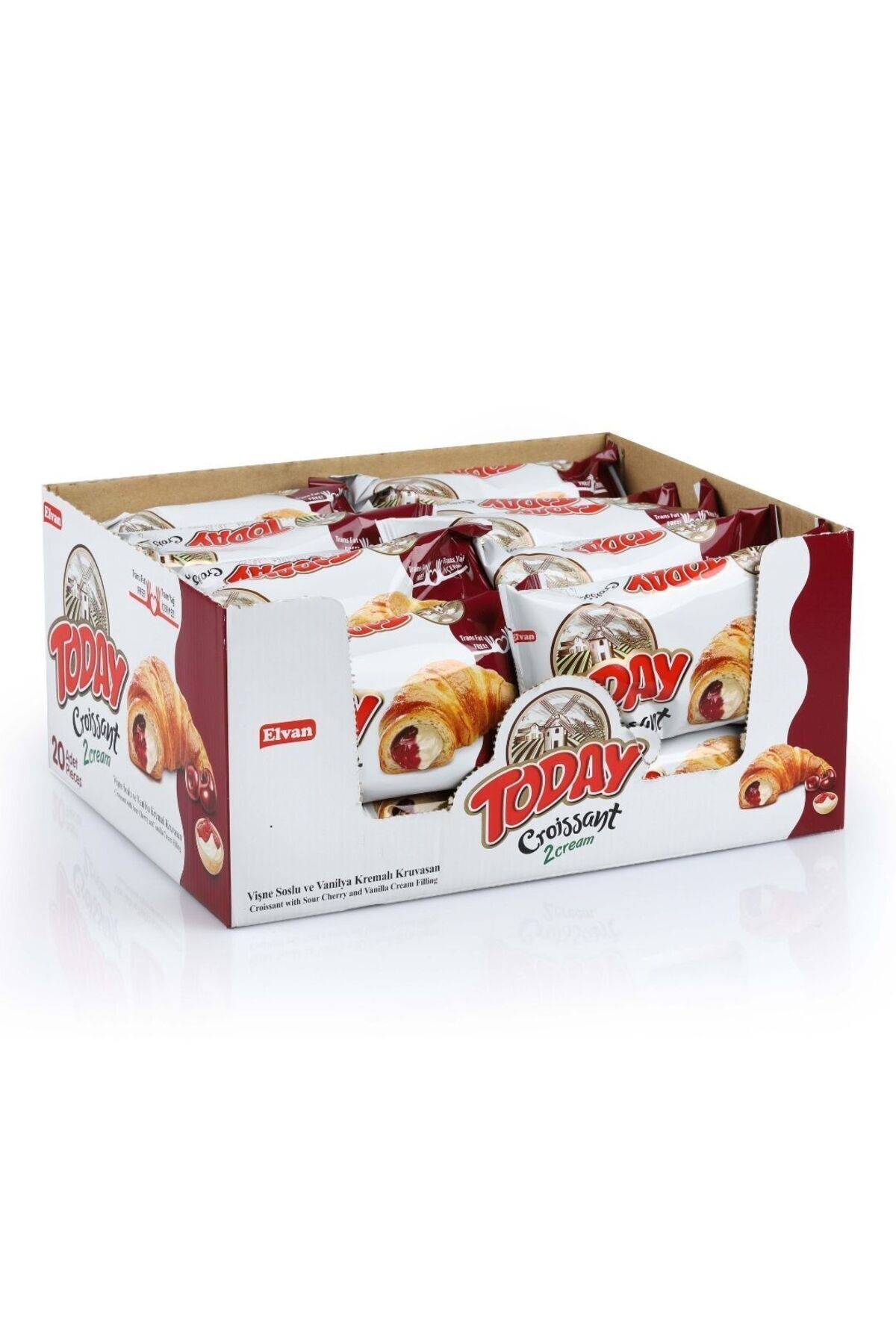 Elvan-Today Croissant with Cherry and Vanilla 40 Gr. 20 Pieces (1 Box) 3