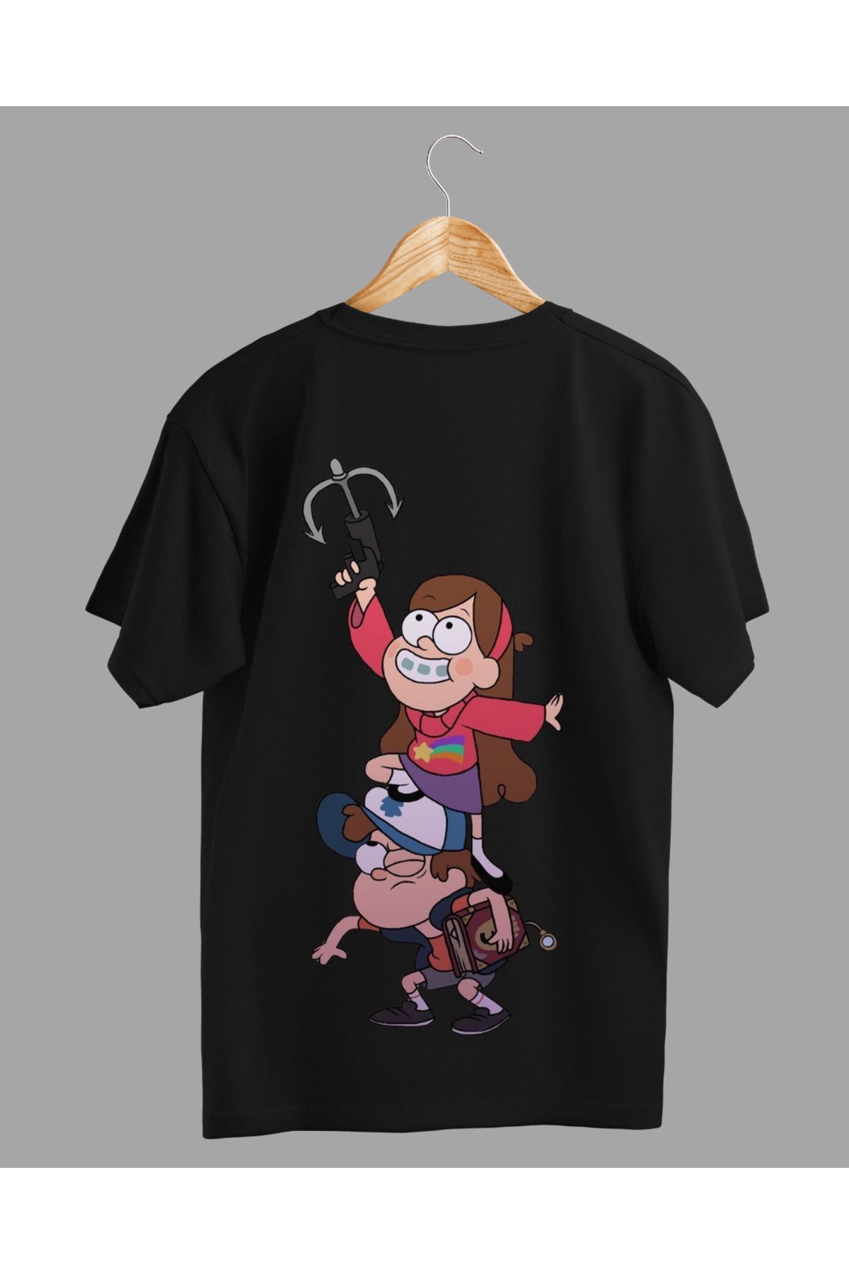 Ebiidesign Esrarengiz Kasaba Mabel ve Dipper Tasarımlı Baskılı T-Shirt