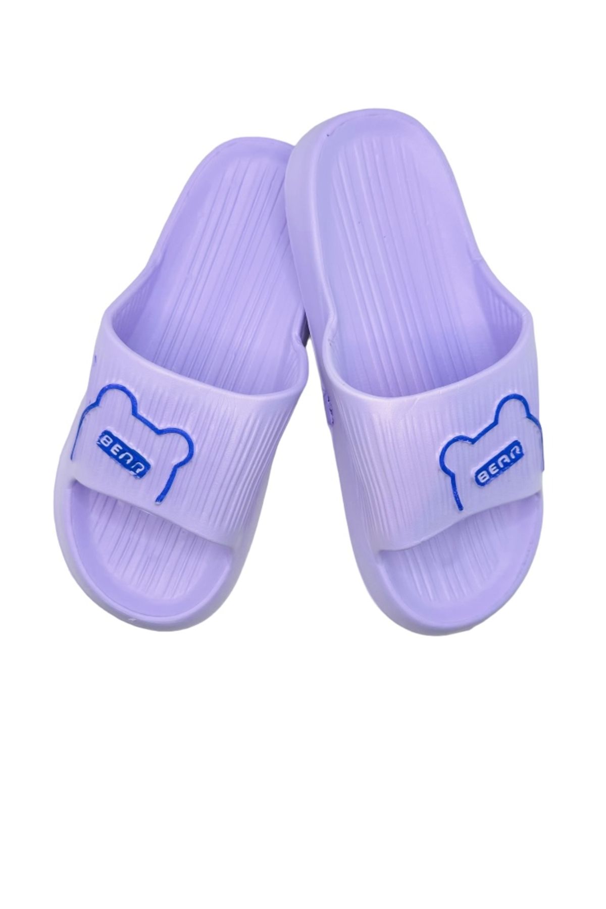 TECOS Papuci De Plaja Sau Piscina Pentru Dama, , Marime 40-41, Imprimeu Ursulet, Mov, 25 Centimetri Femeie - 36-37