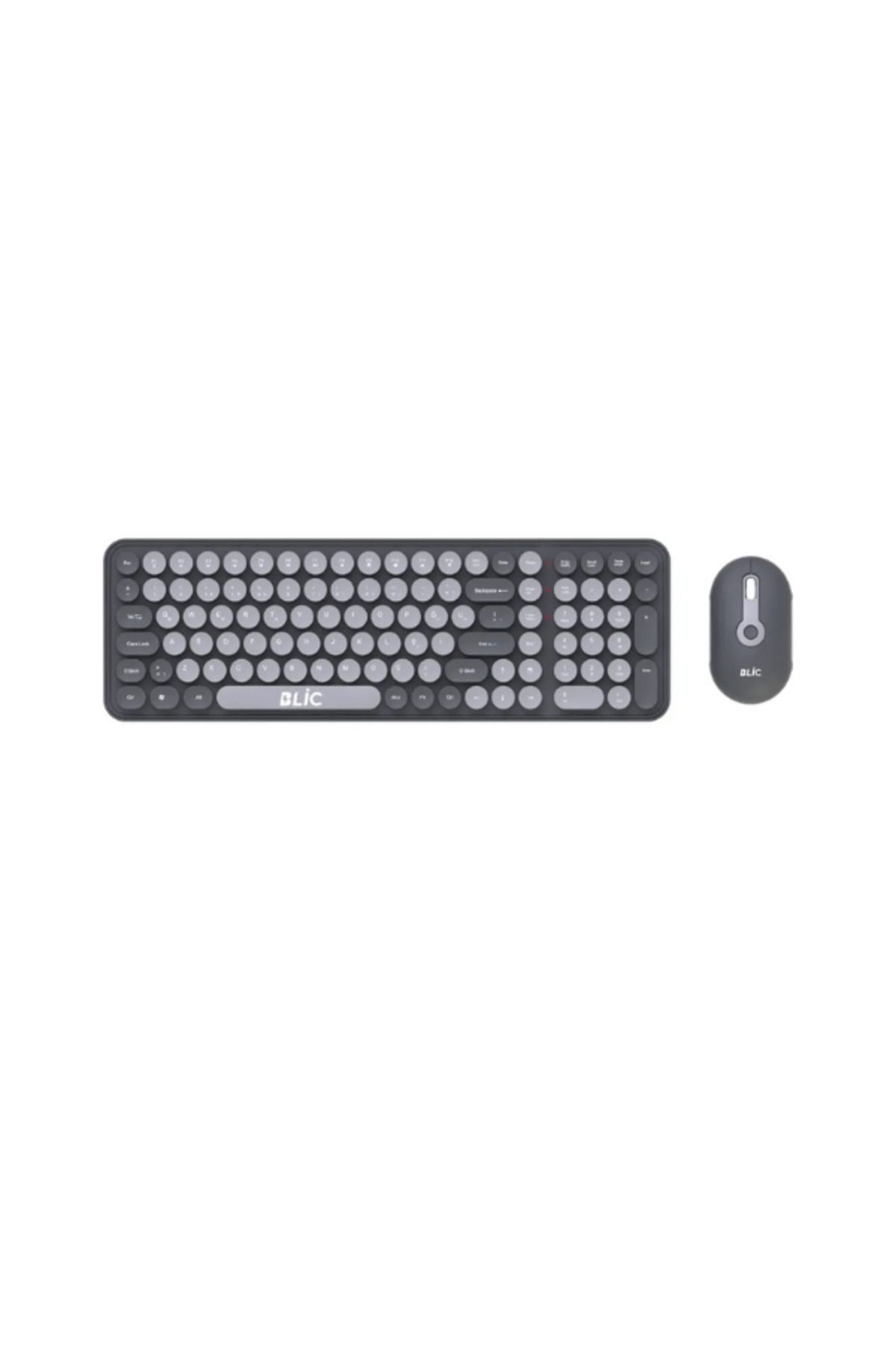 Hietech Kablosuz Klavye Mouse Seti Gri Ev Ofis Iş Yeri 2.4 Ghz Bkb6