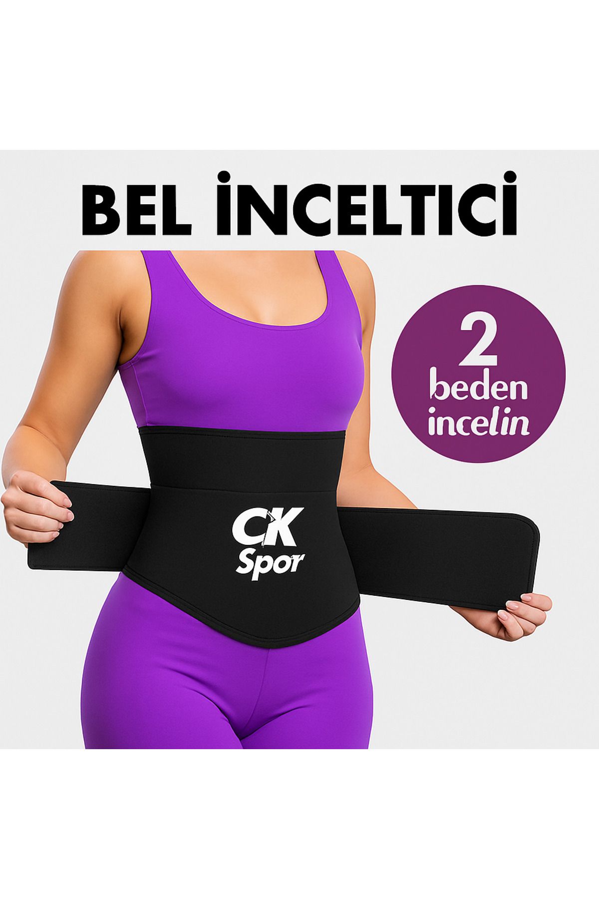 CKSpor 6 Metre Bel Inceltici Kum Saati Lohusa Göbek Korsesi Sıkılaştırıcı Bele Dolamalı