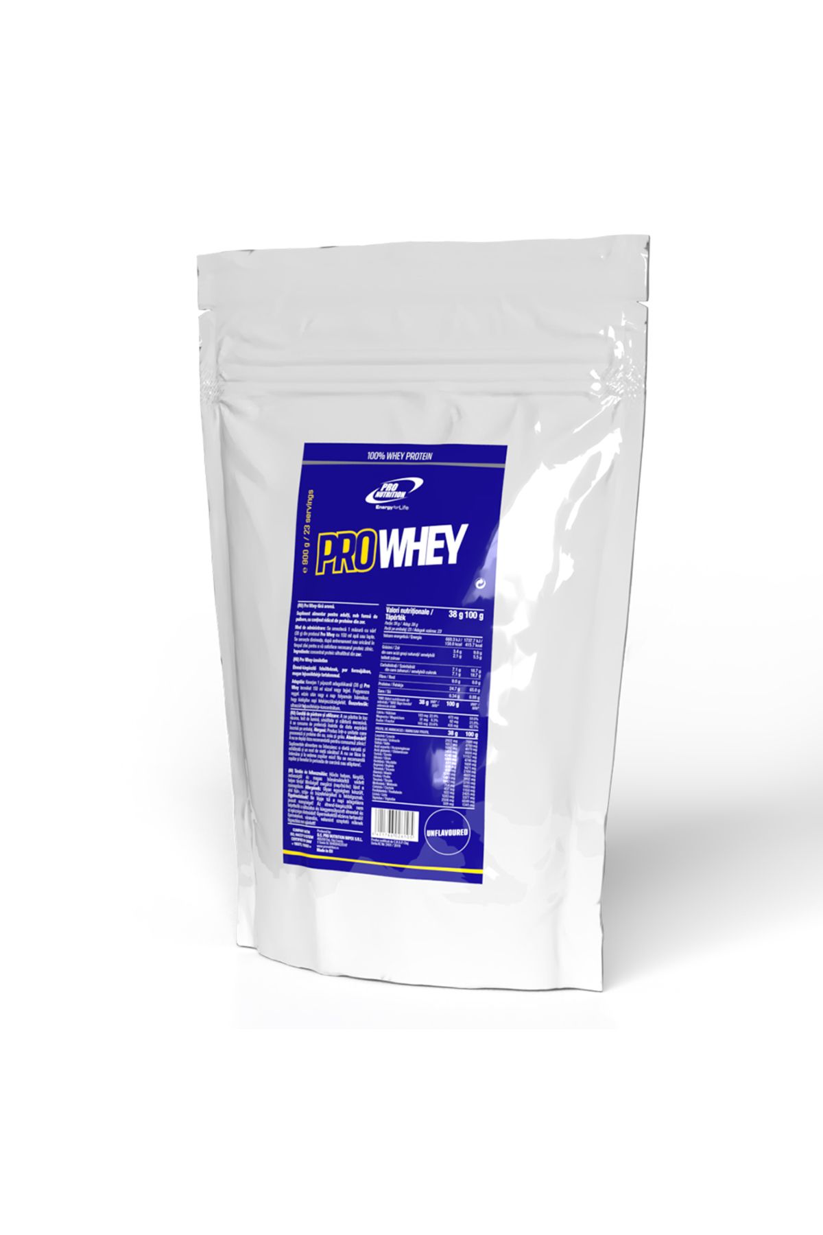 Pro Nutrition Proteine Din Zer Concentrat Fara Aroma Si Indulcitori, Pro Whey Natur 900g - One Size