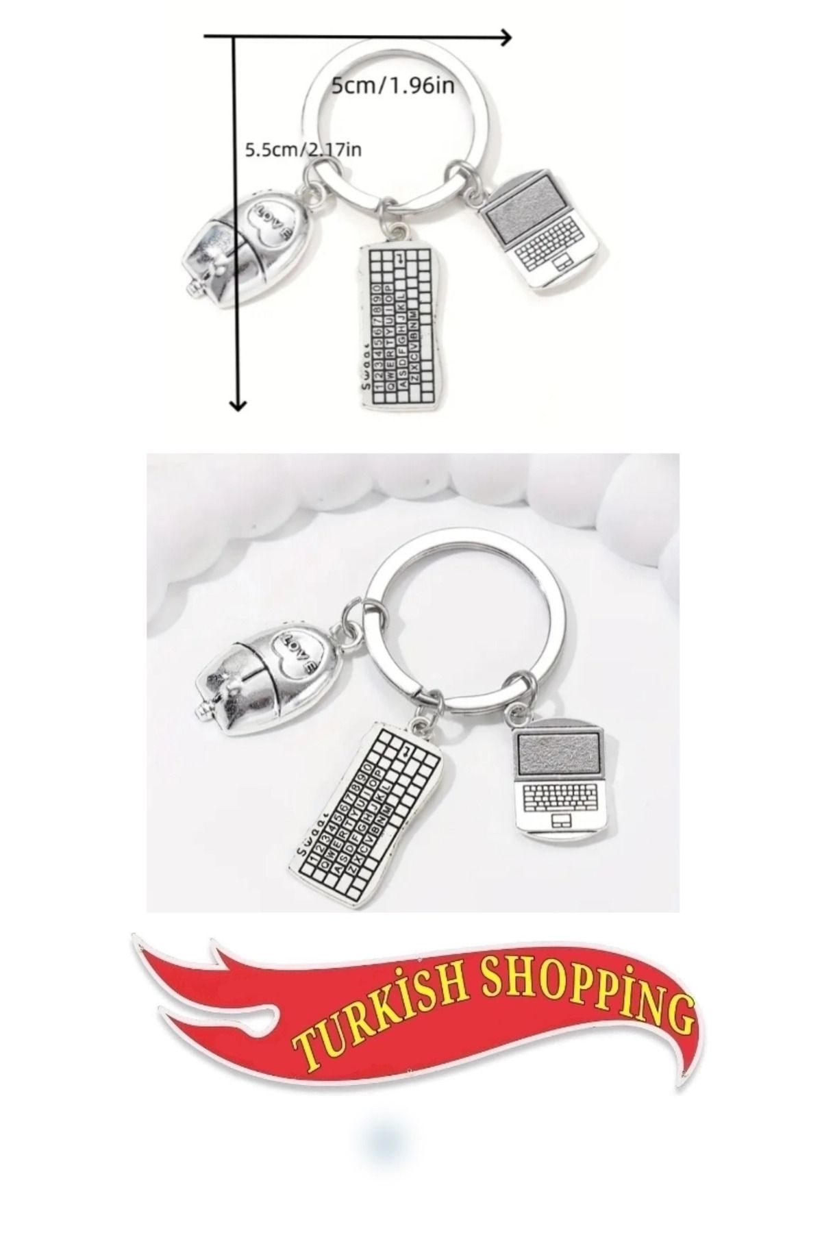 shop Çinko Alaşım Mause Klavye Bilgisayar Anahtarlık