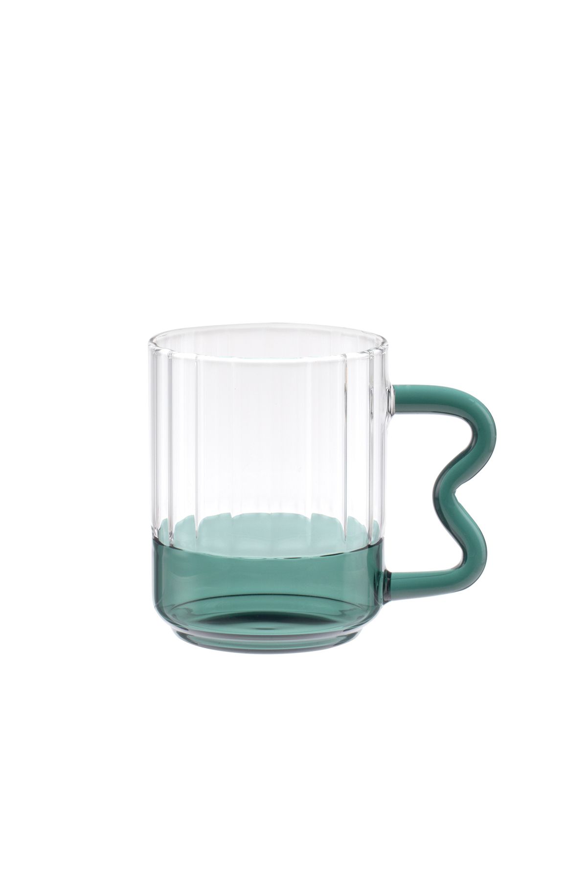 Madame Coco Rona Borosilikat Cam Kupa - Yeşil - 370 ml
