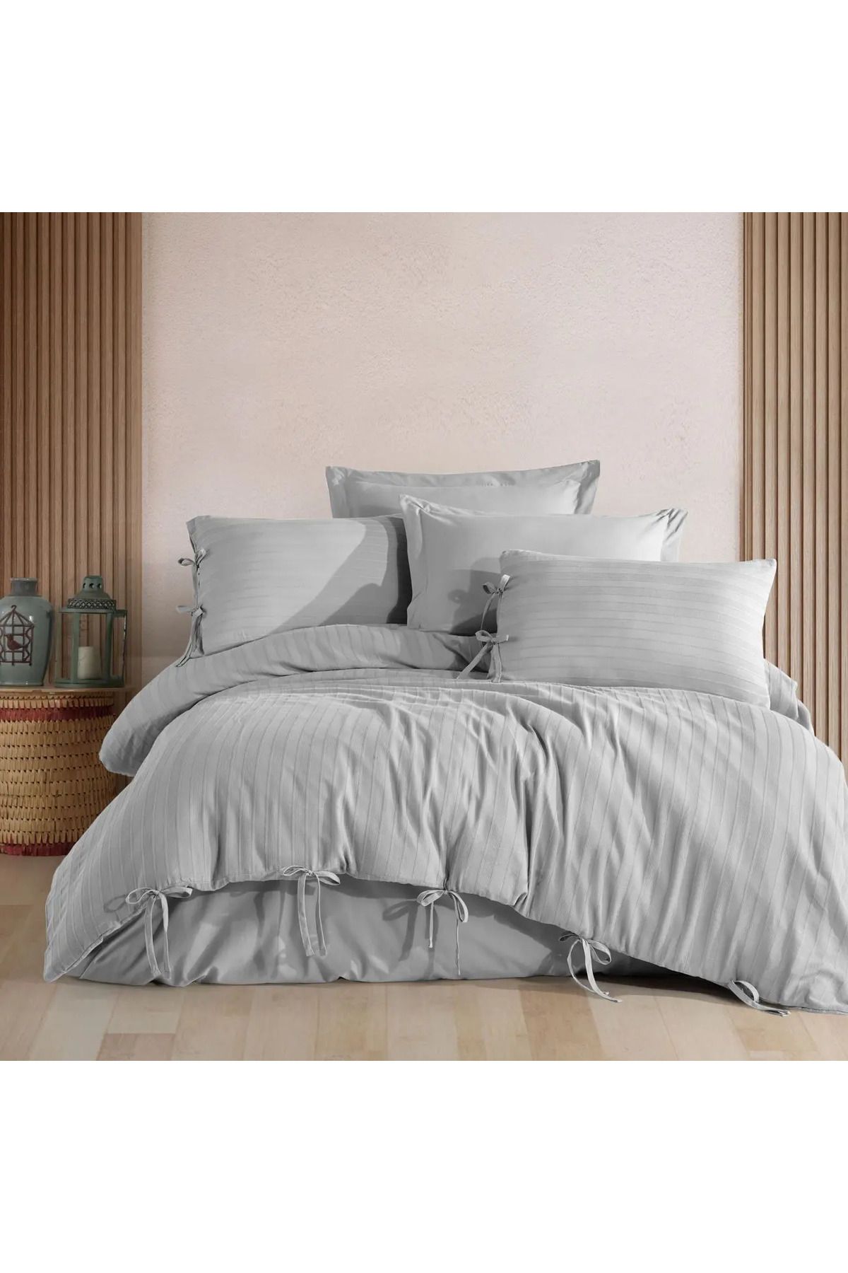 ELLE HOME Valentina Çift Kişilik Nevresim Takımı - Gri