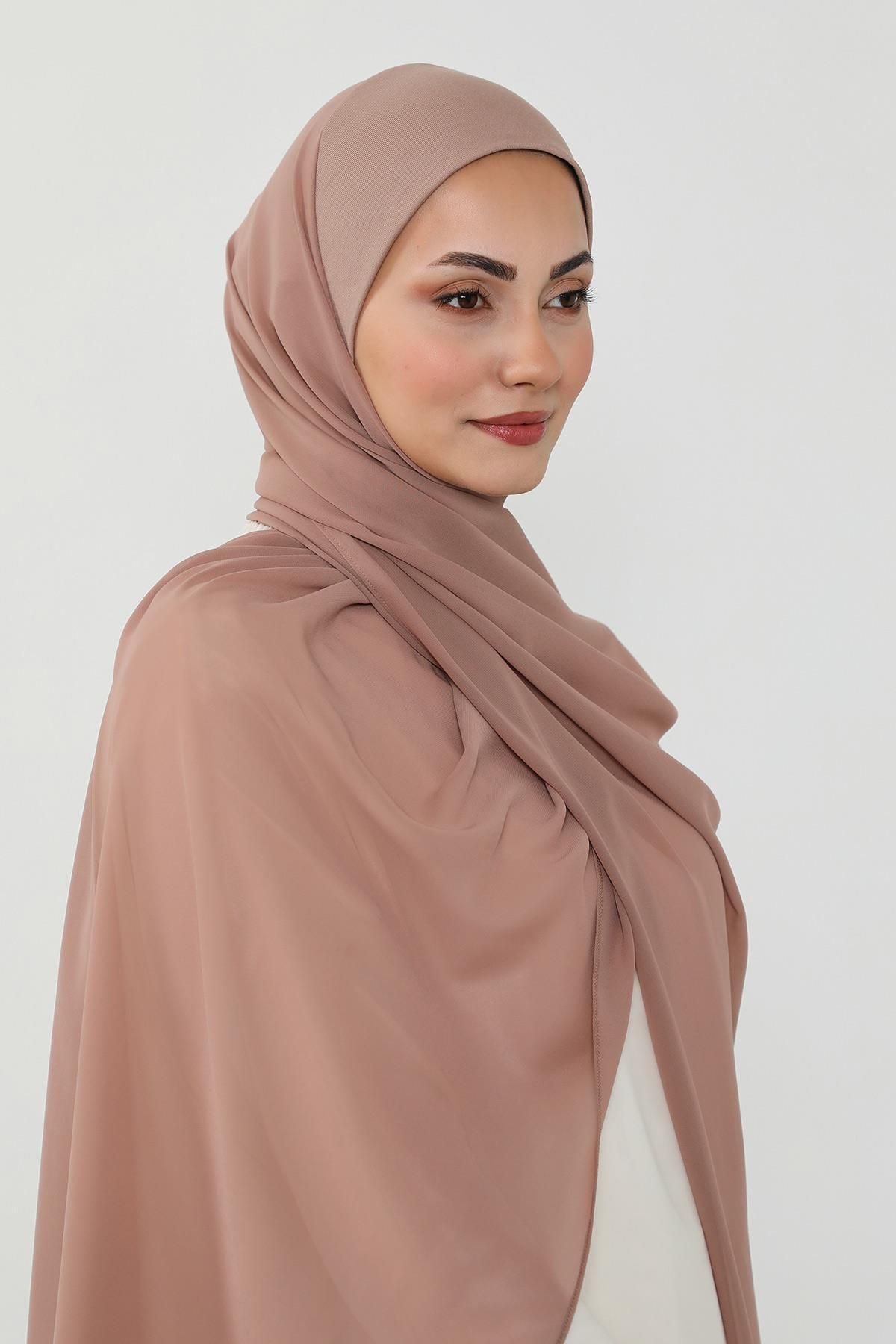 Aisha's Design Penye İç Boneli Pratik Şifon Şal,PS-53