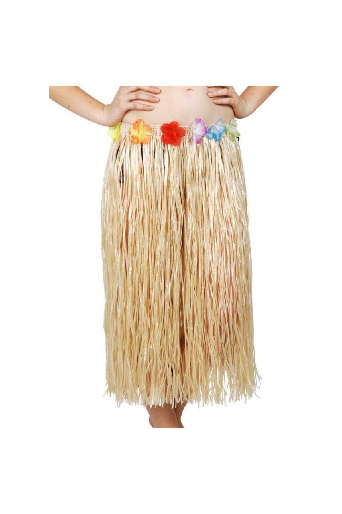 Skygo Hawaii Tarzı Hula Eteği – 60 cm Hasır Naturel Etek
