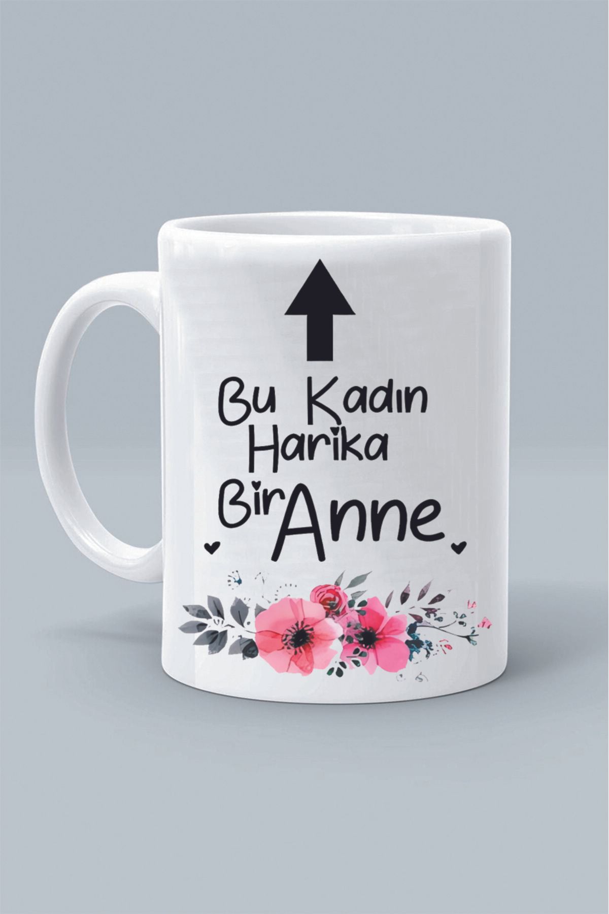 Olympus plus BU KADIN HARİKA BİR ANNE ANNELER GÜNÜ TASARIM BASKILI BEYAZ KLASİK KUPA BARDAK